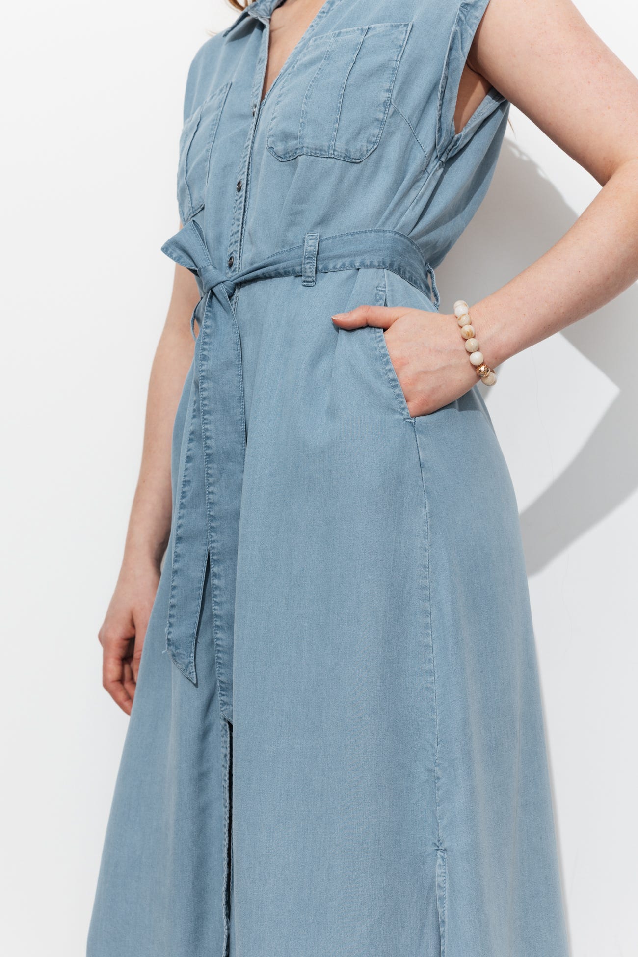 Unicolor shirtdress