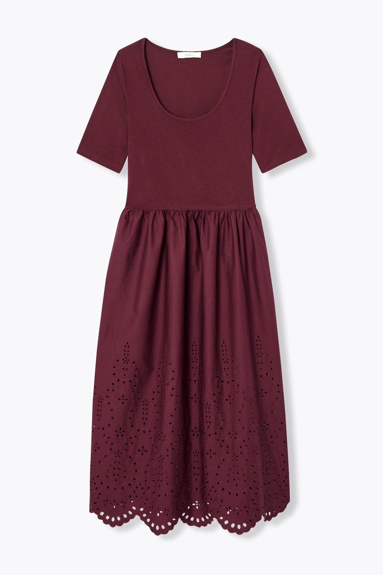 Robe t-shirt broderie anglaise