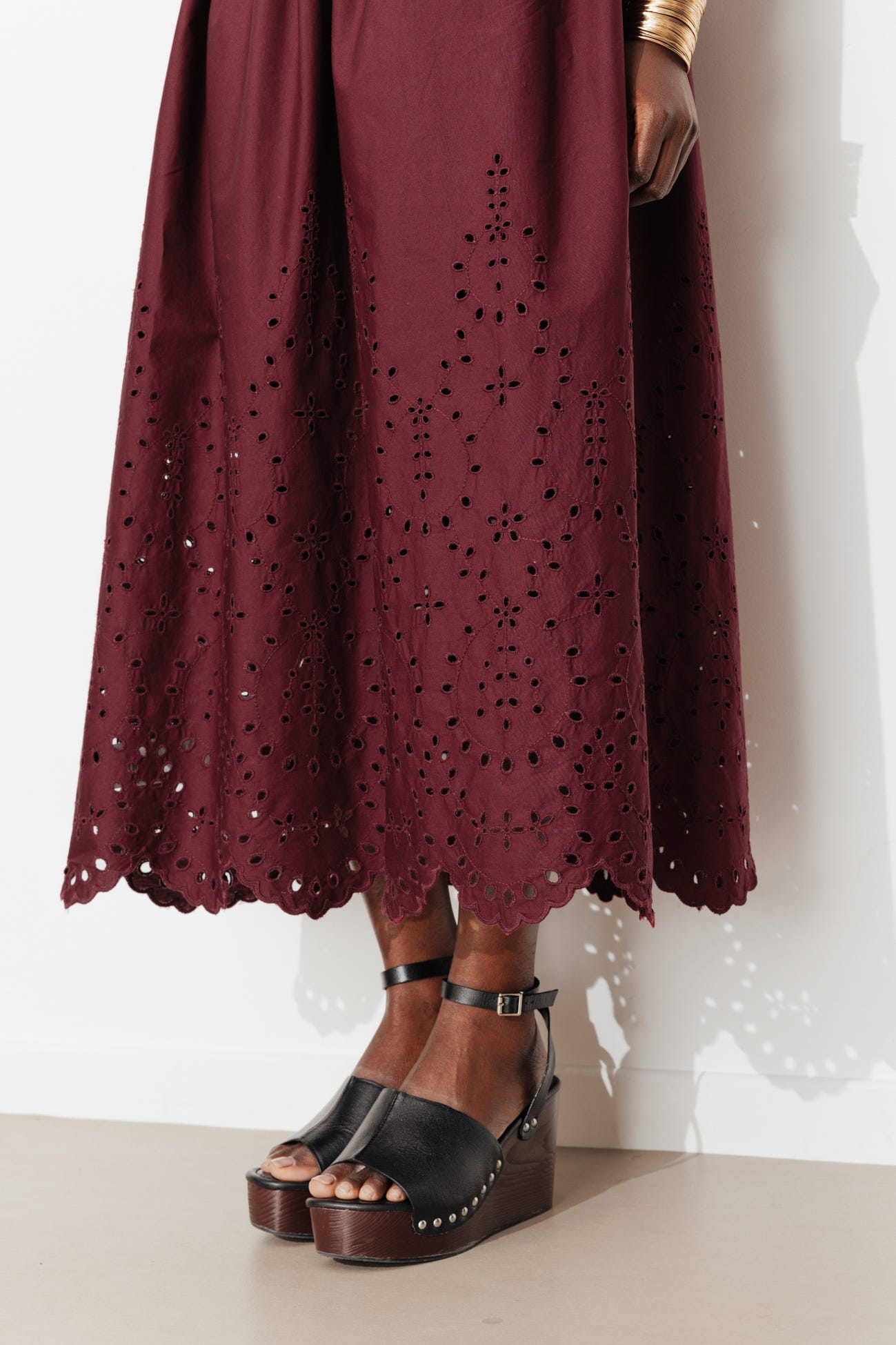 Robe t-shirt broderie anglaise