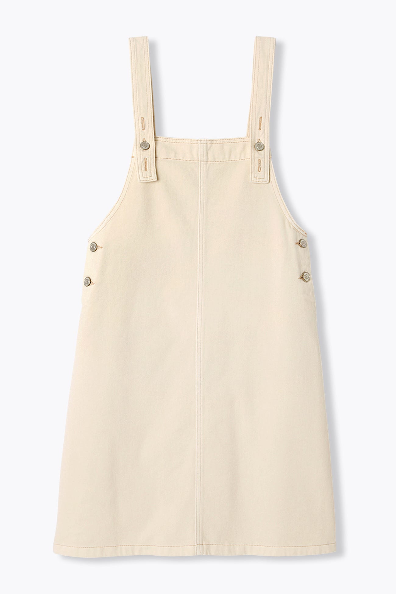 Robe-salopette courte en jean