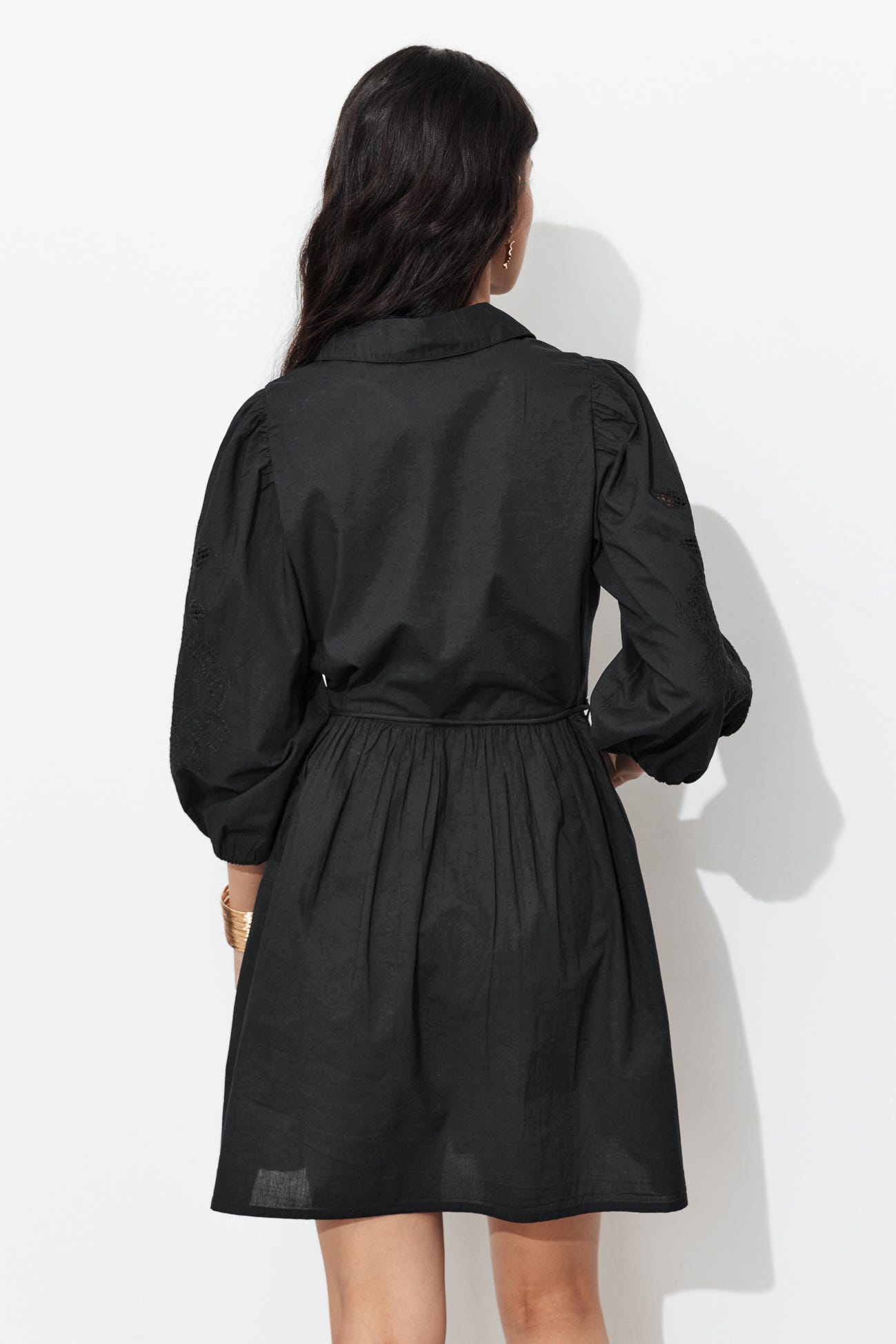 Robe-chemise brodée Femme