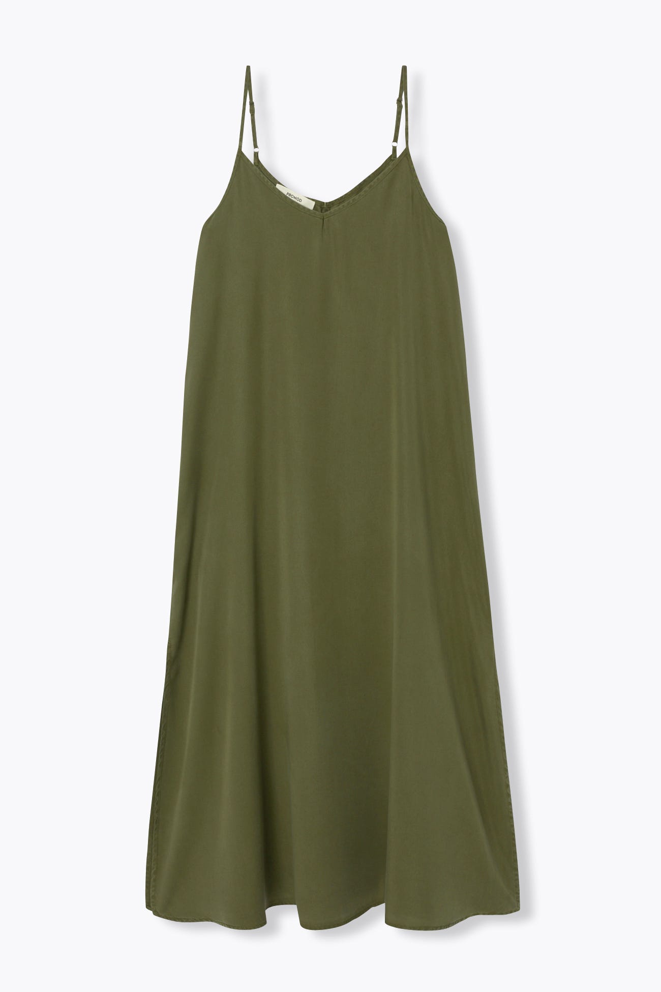 Long plain lyocell dress