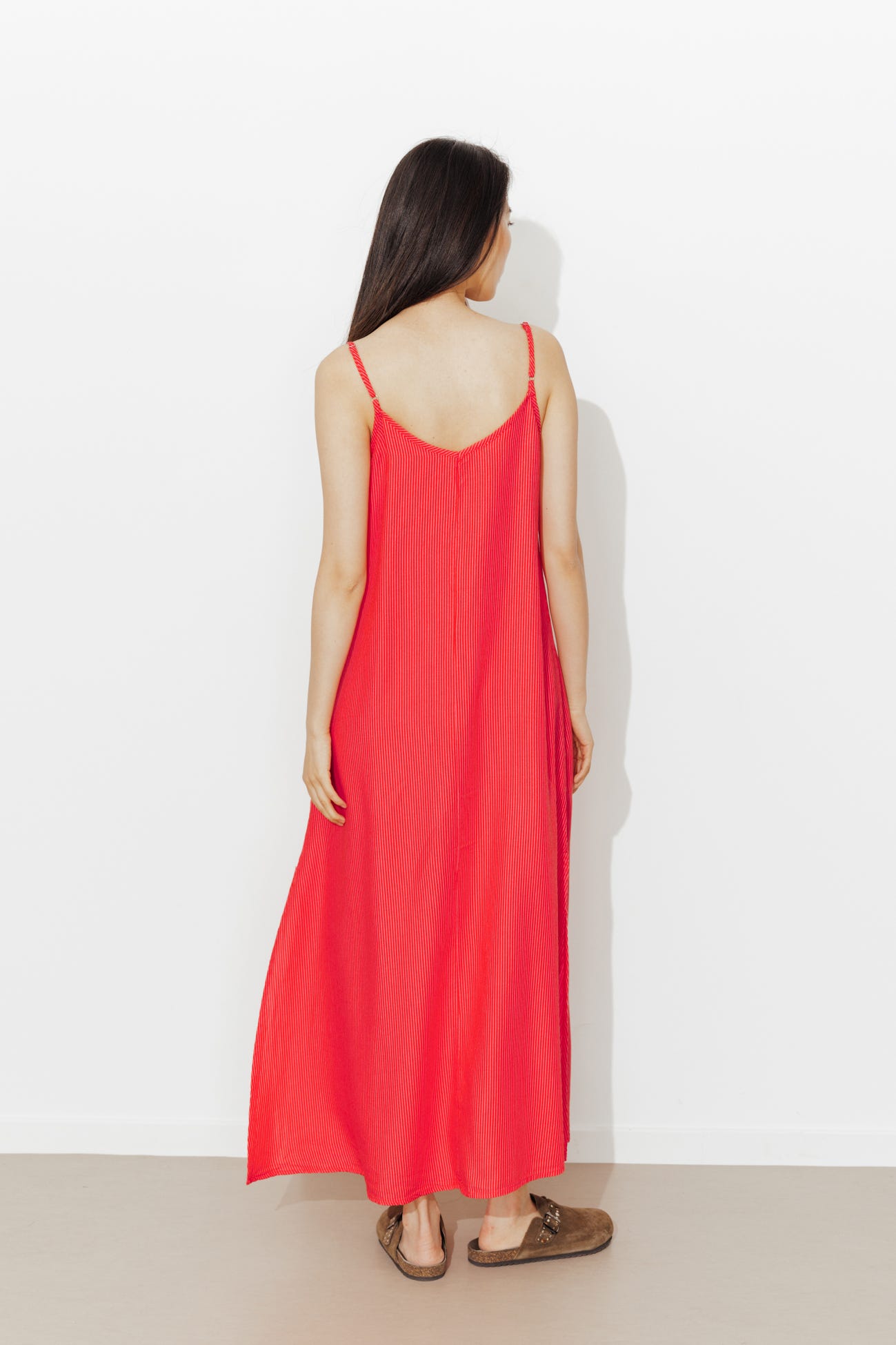 Robe longue à rayures Femme