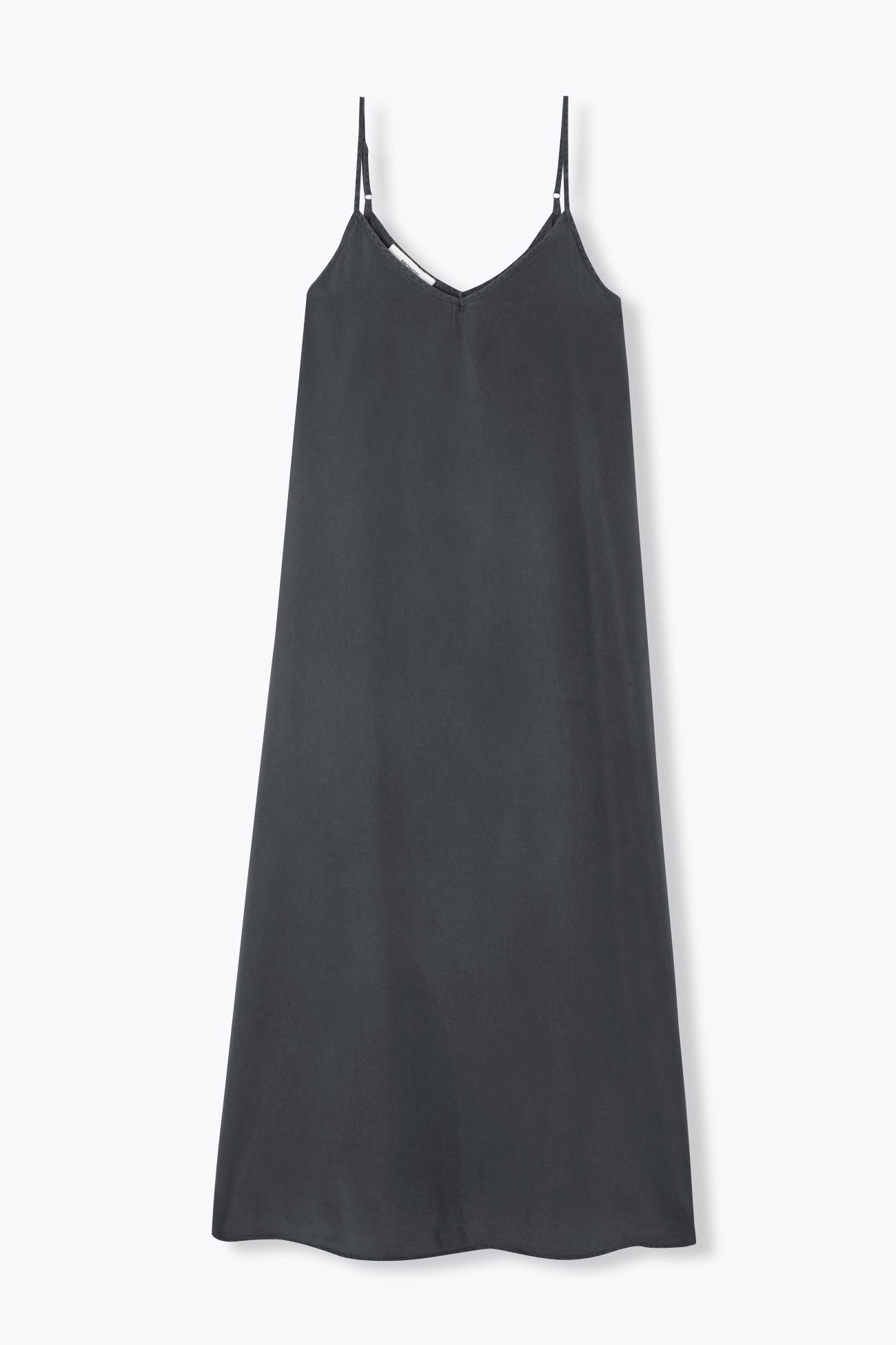 Robe longue unie en lyocell