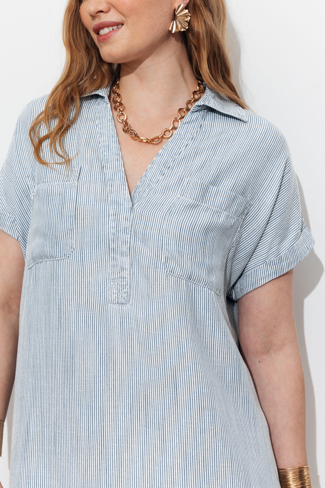 Robe-tunique rayée Femme