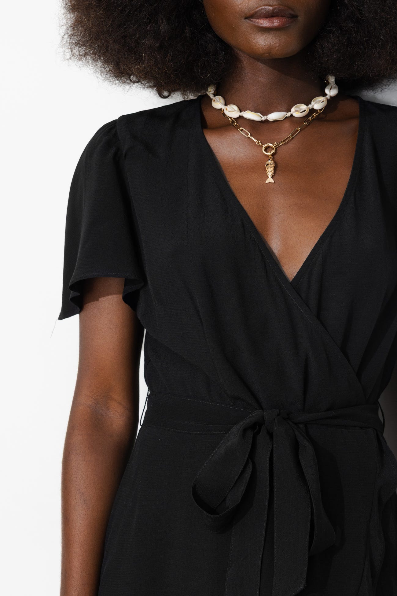 Robe courte volantée Femme