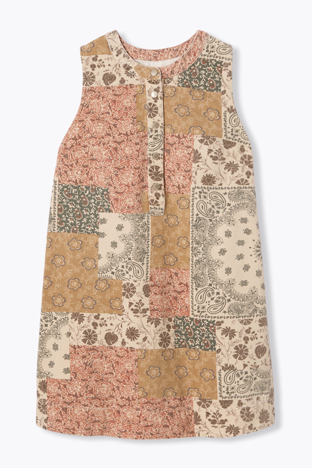 Robe courte patchwork Femme