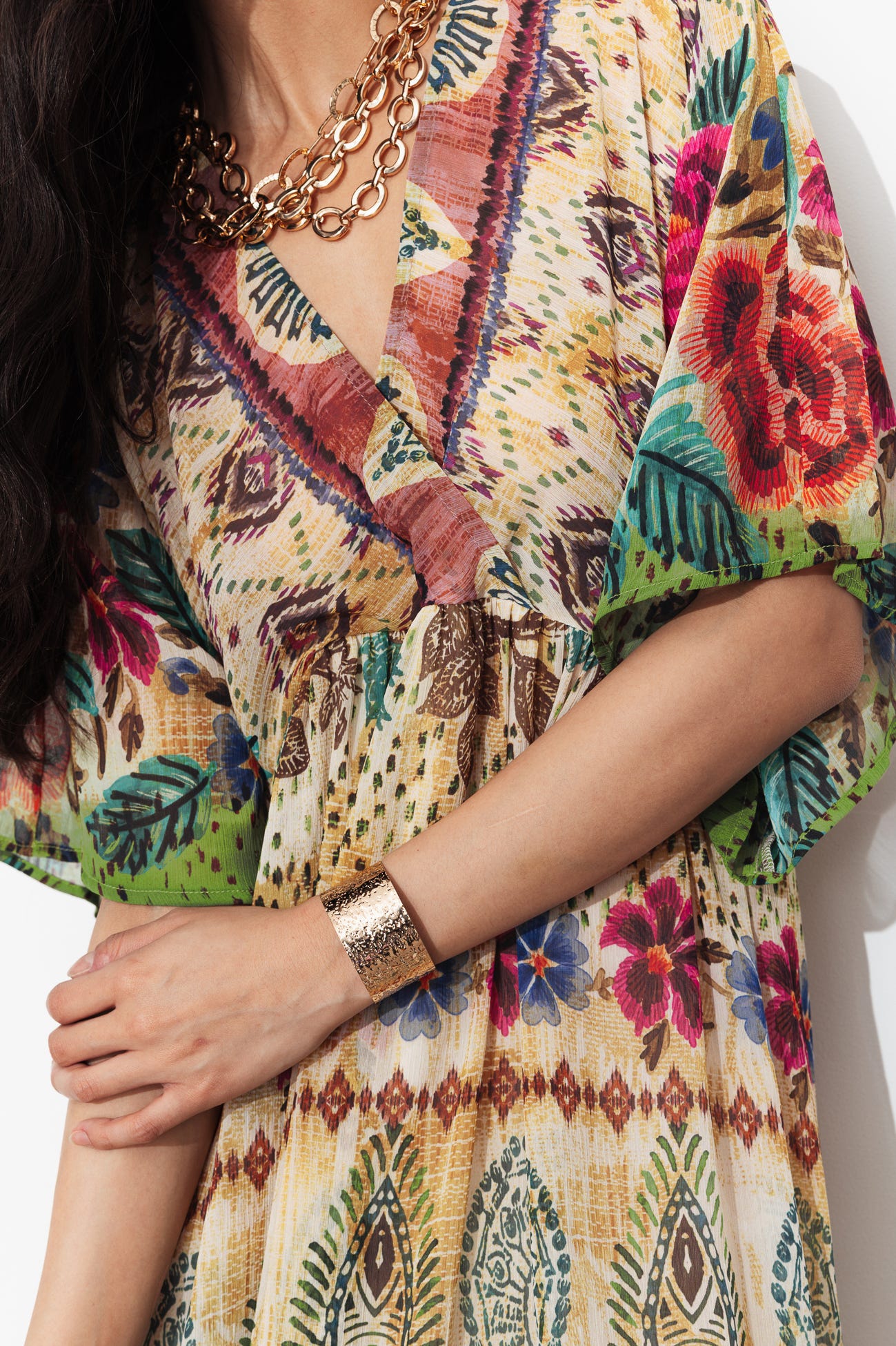 Robe longue imprimée Femme