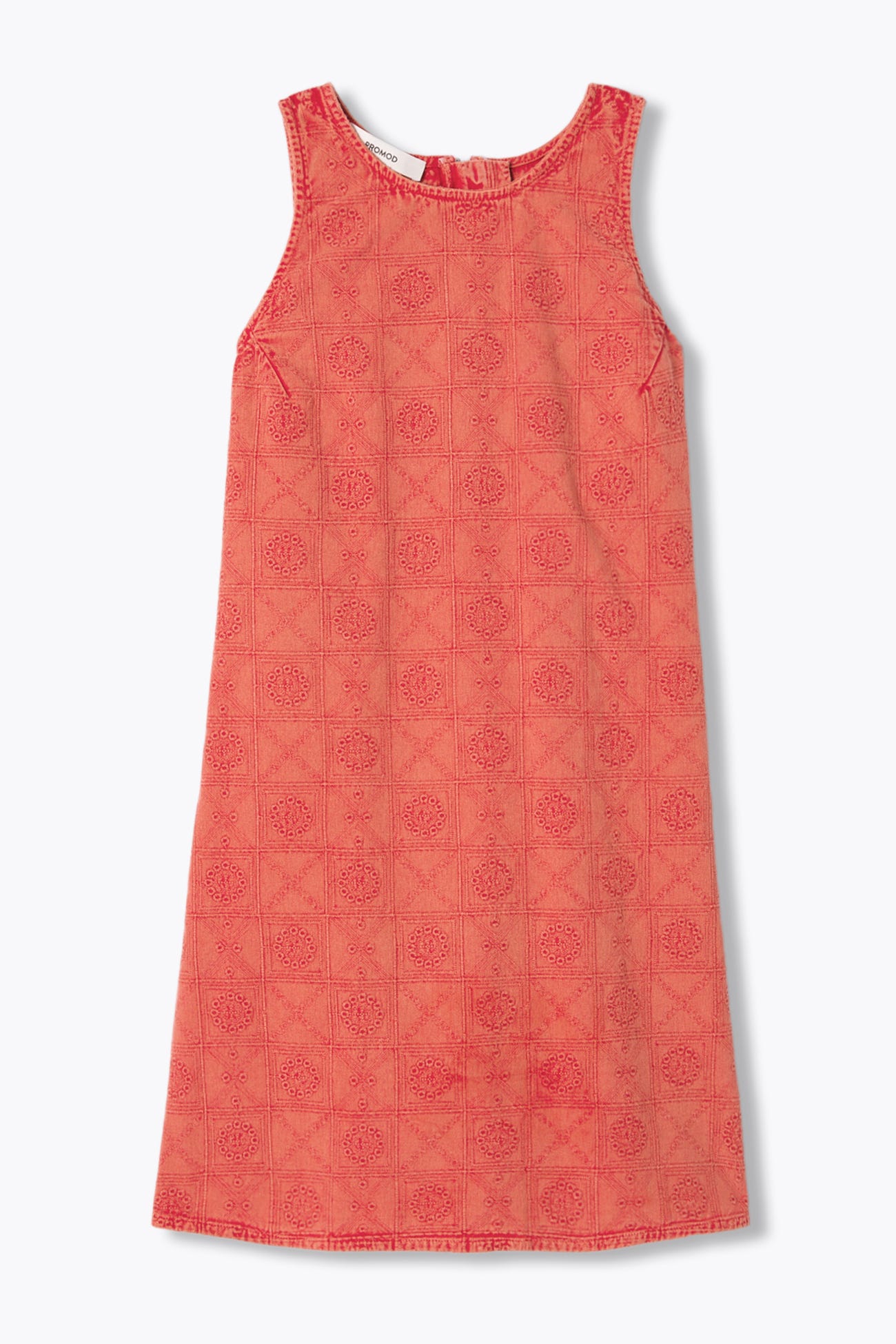 Robe courte jean brodé Femme