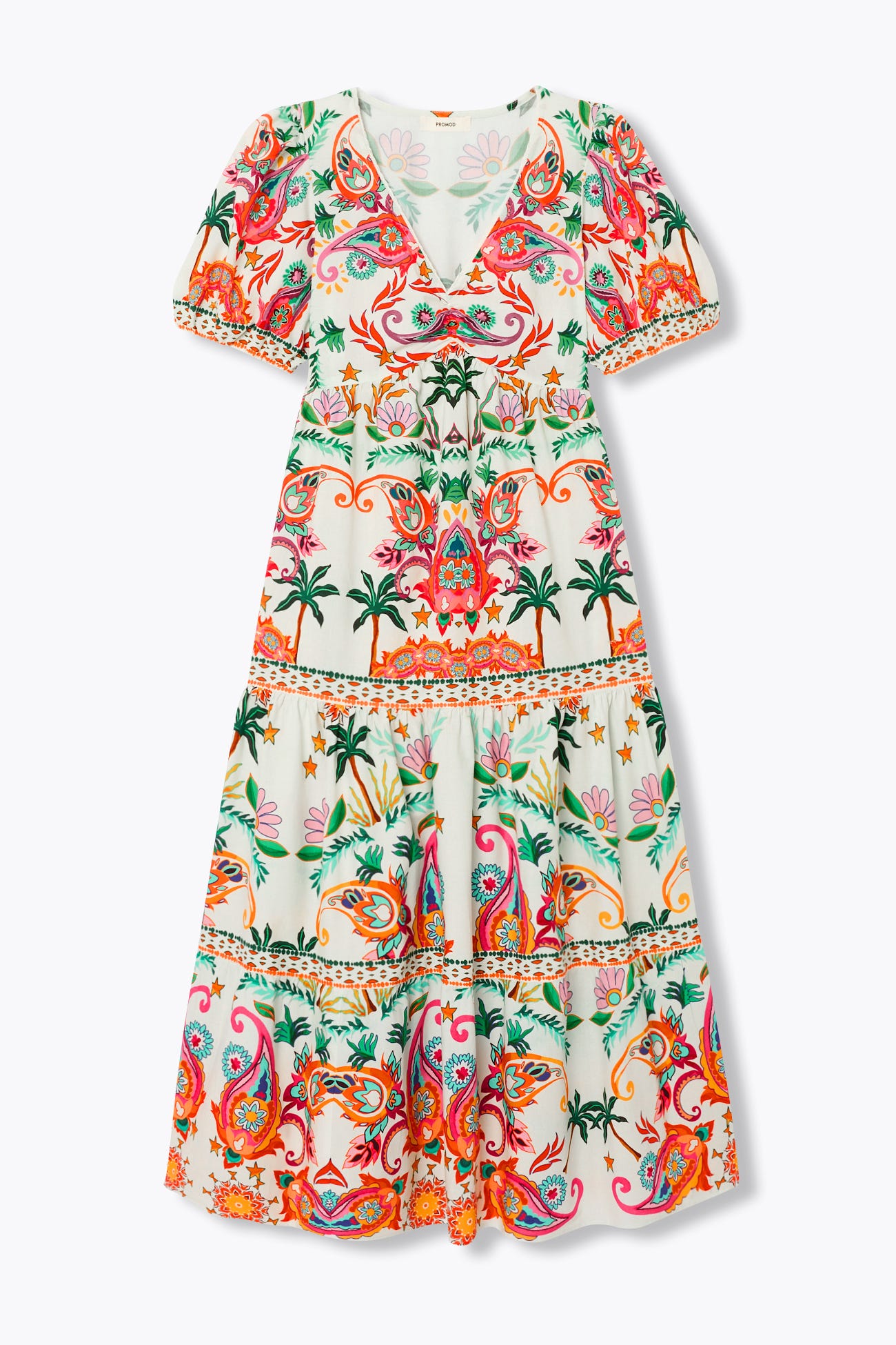 Vestido largo estampado