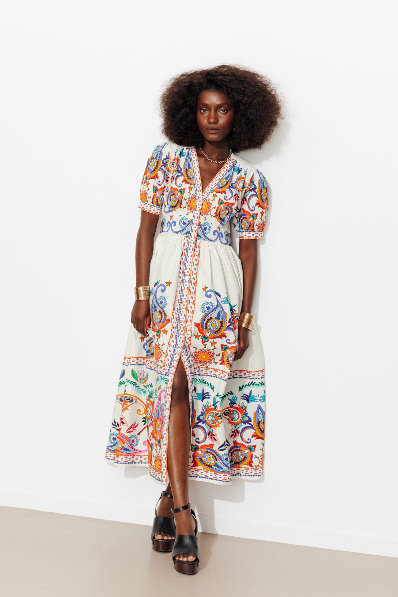 Folky patterned dress