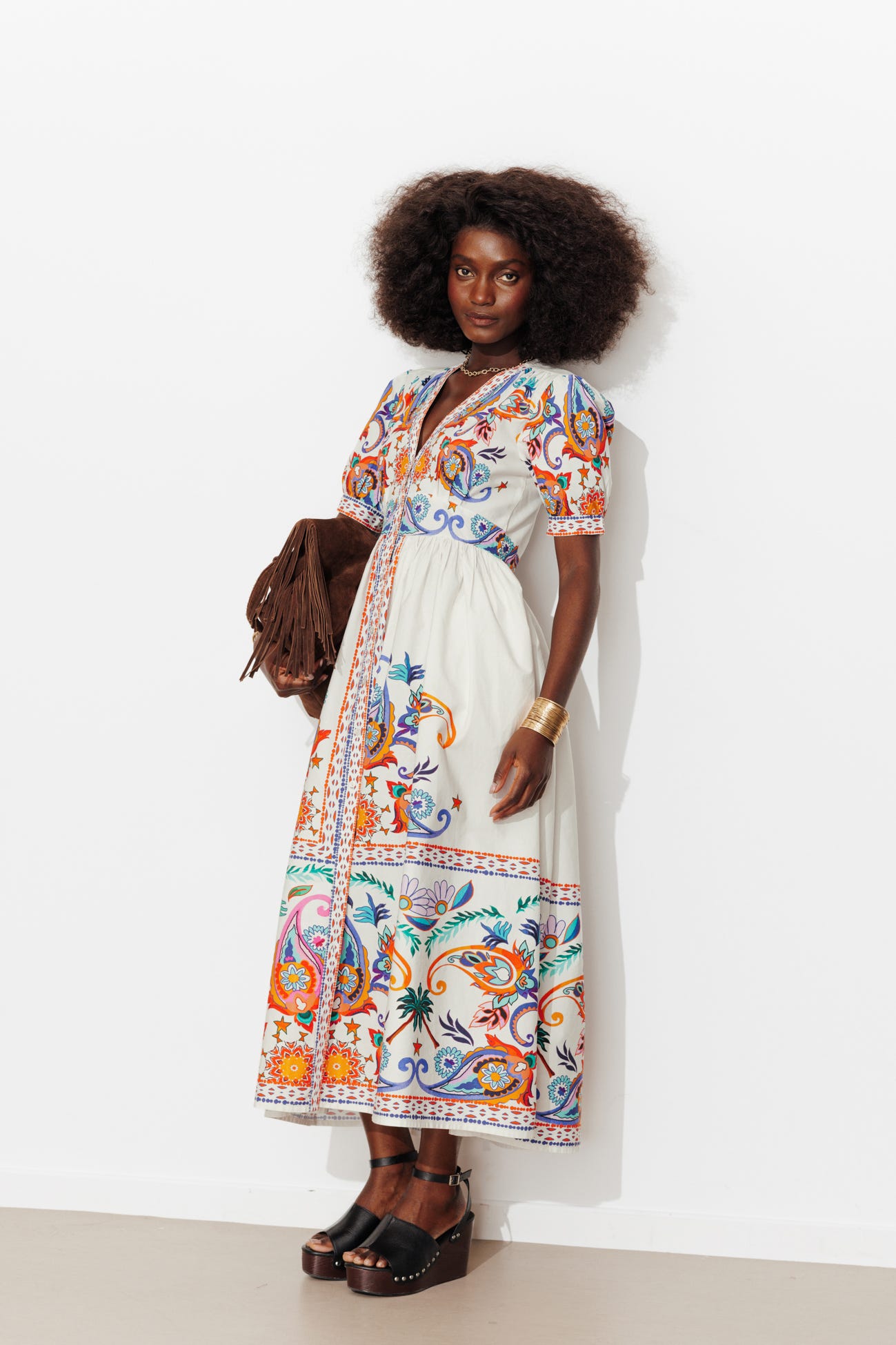 Folky patterned dress