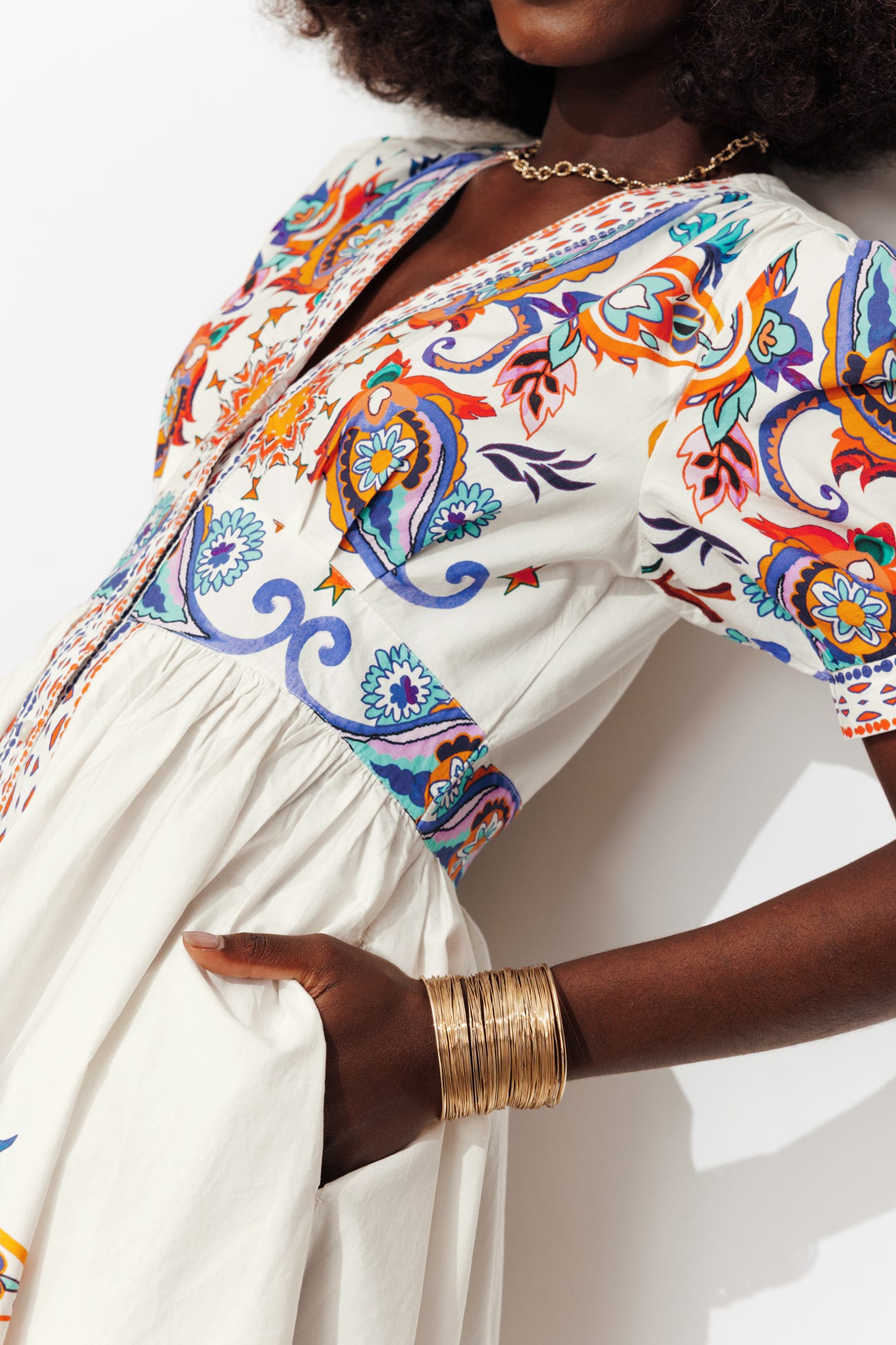 Folky patterned dress