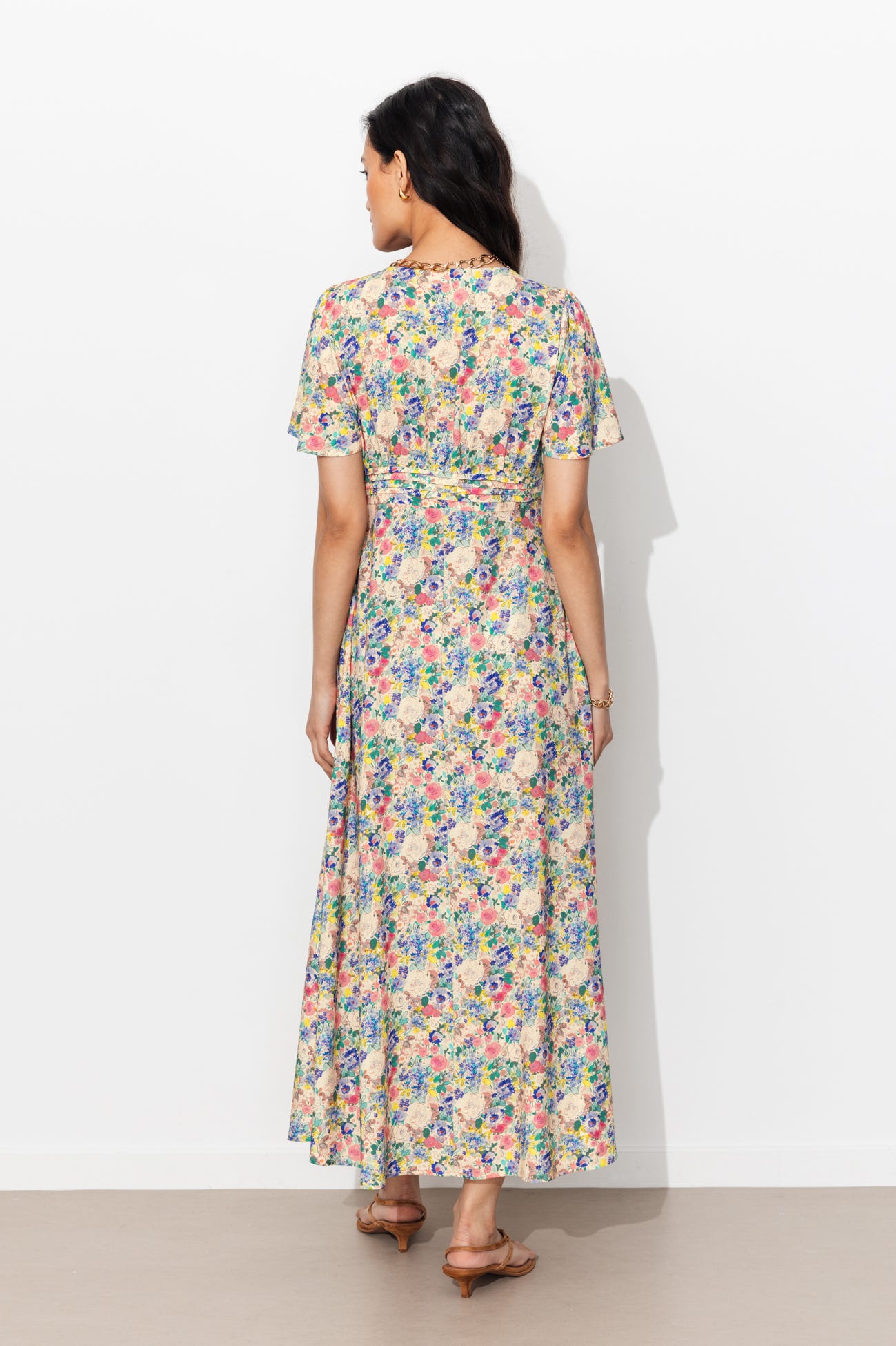 Vestido largo de flores