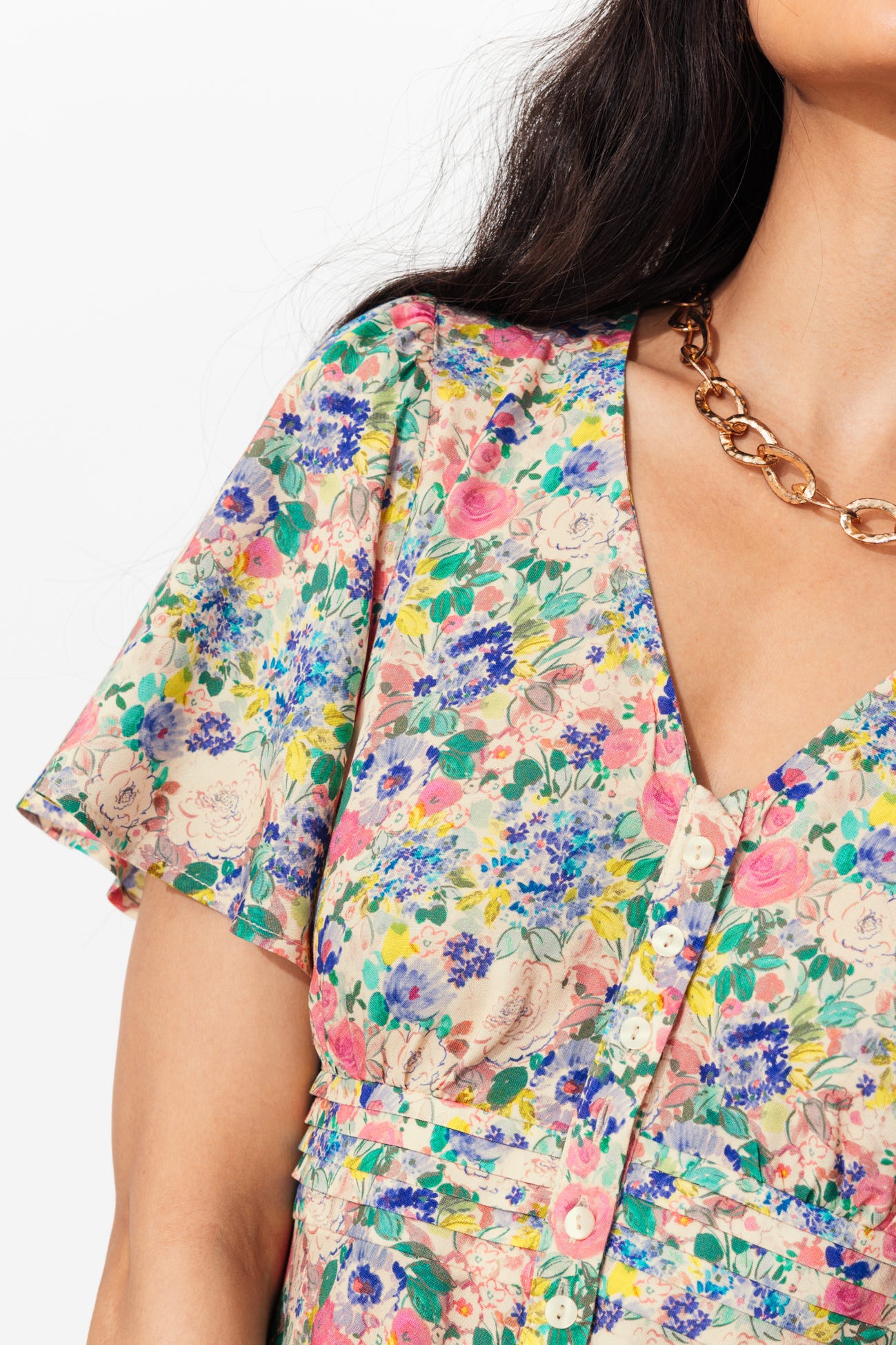 Vestido largo de flores