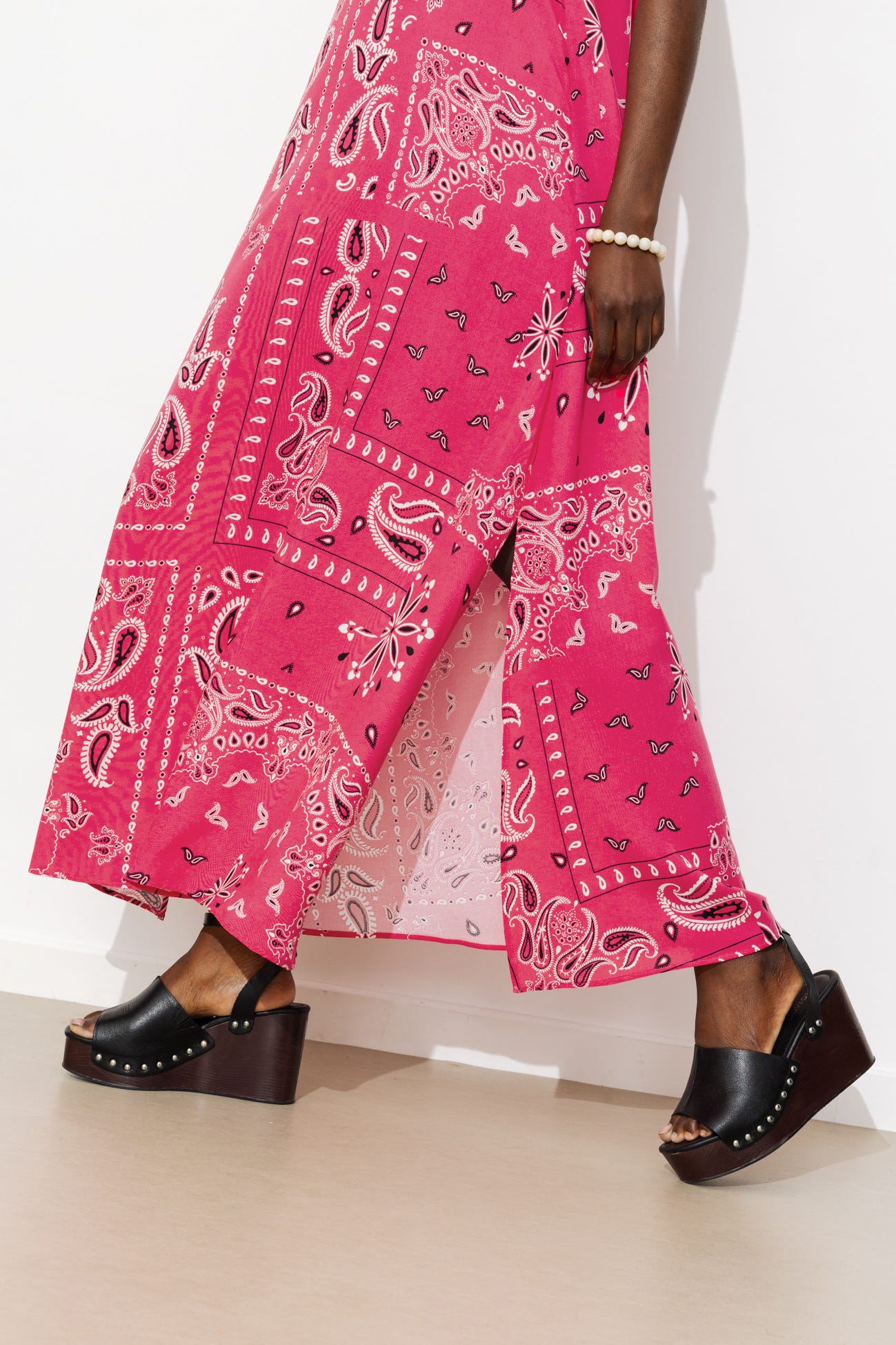 Robe longue motif bandana