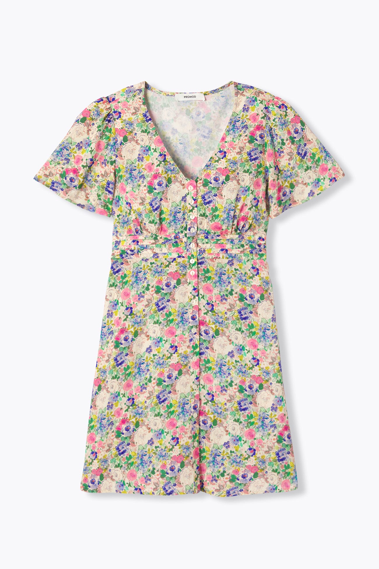 Robe courte à fleurs Femme