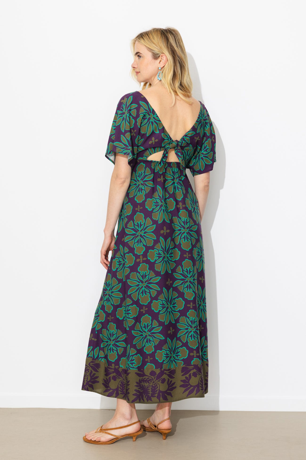 Robe longue imprimée Femme