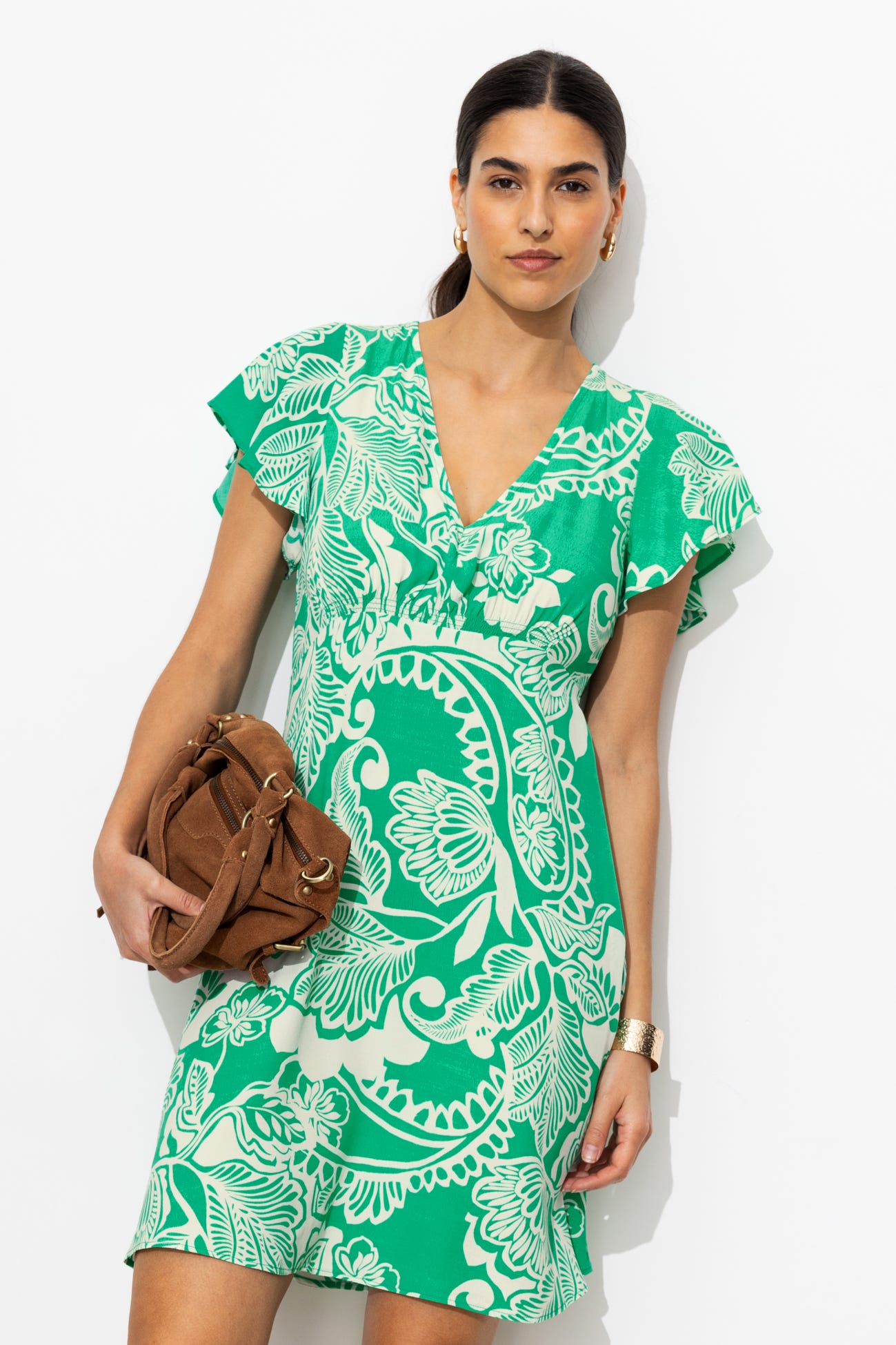 Robe courte et évasée Femme 