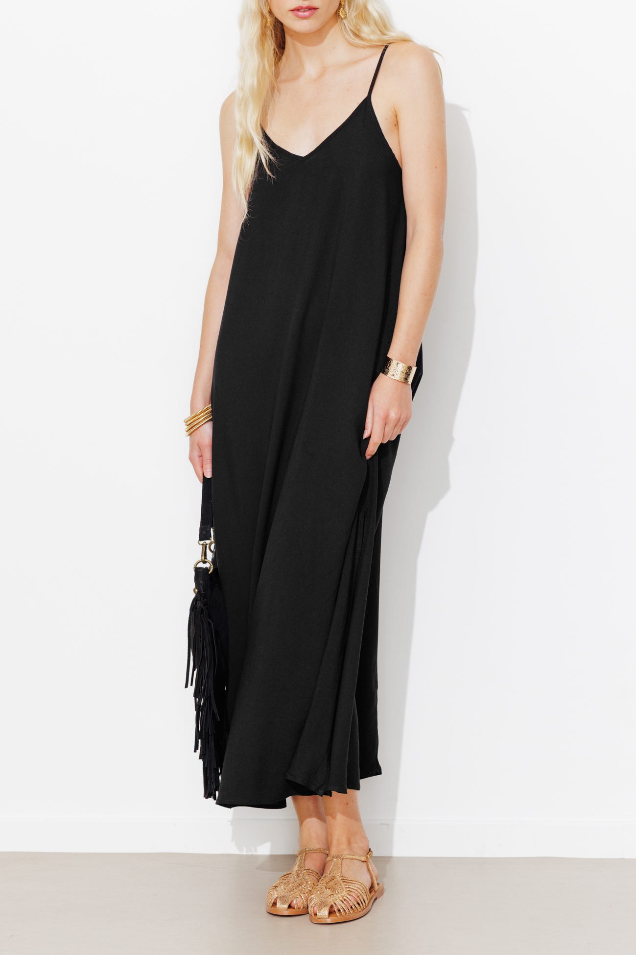 Robe longue à bretelles Femme