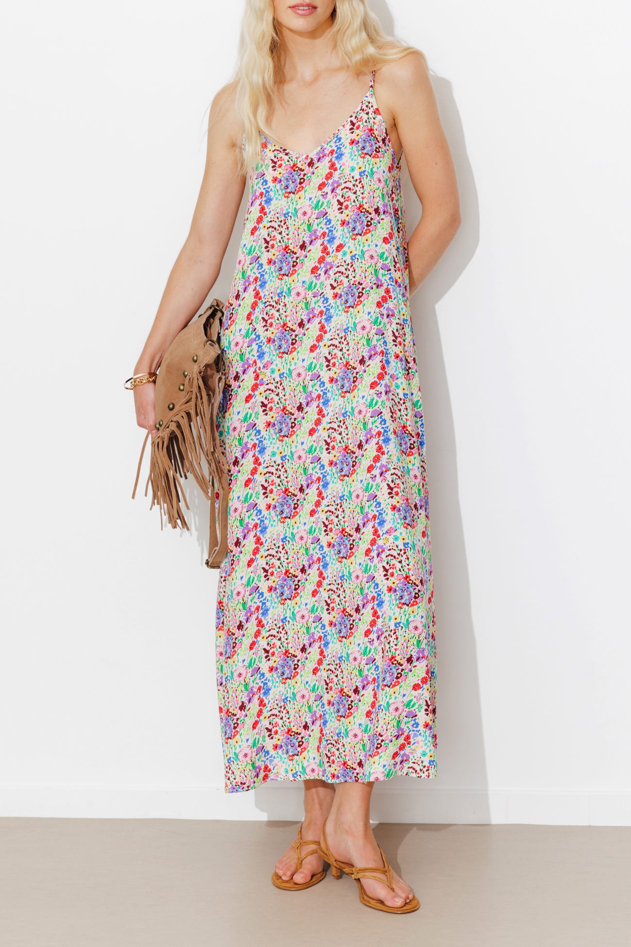 Robe longue à bretelles Femme