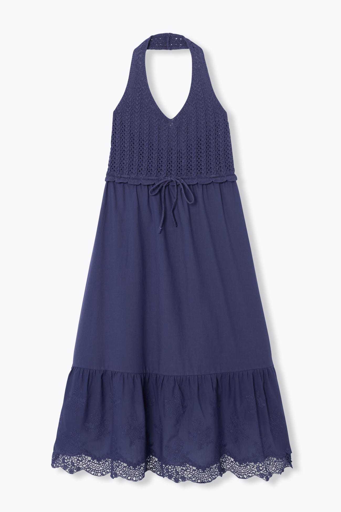 Robe dos nu brodée crochet