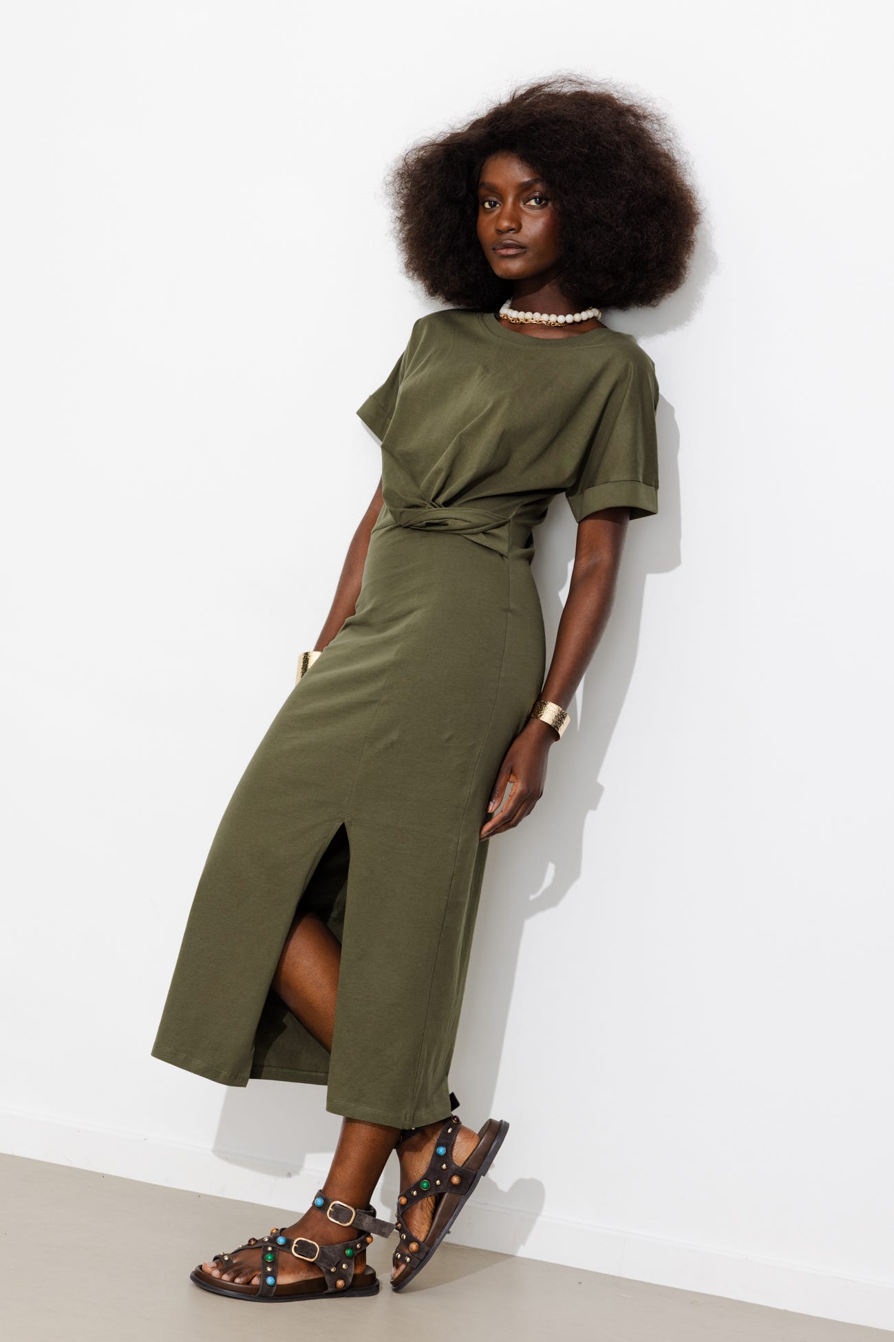 Robe tee-shirt unie Femme