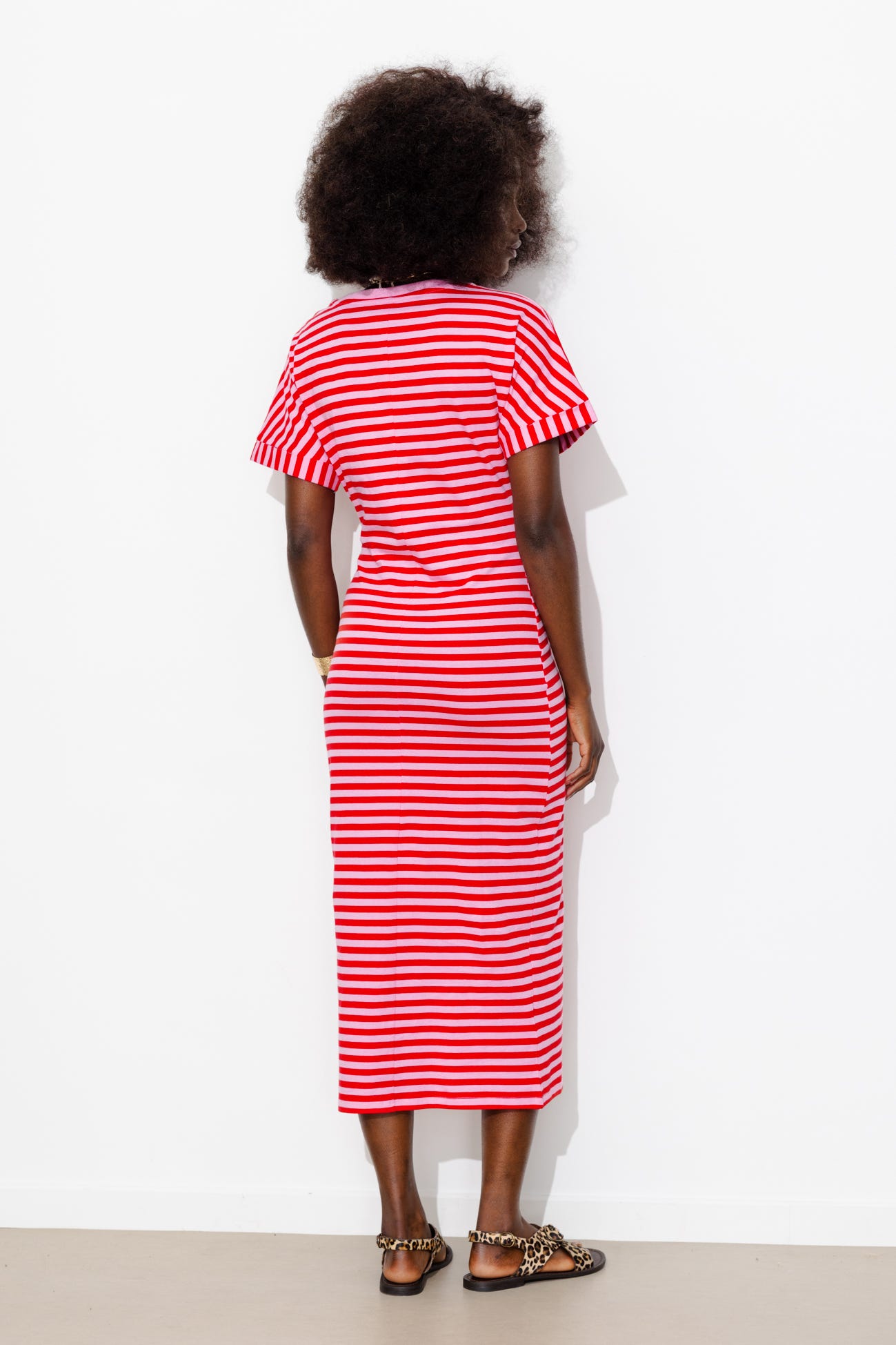 Robe tee-shirt rayée Femme