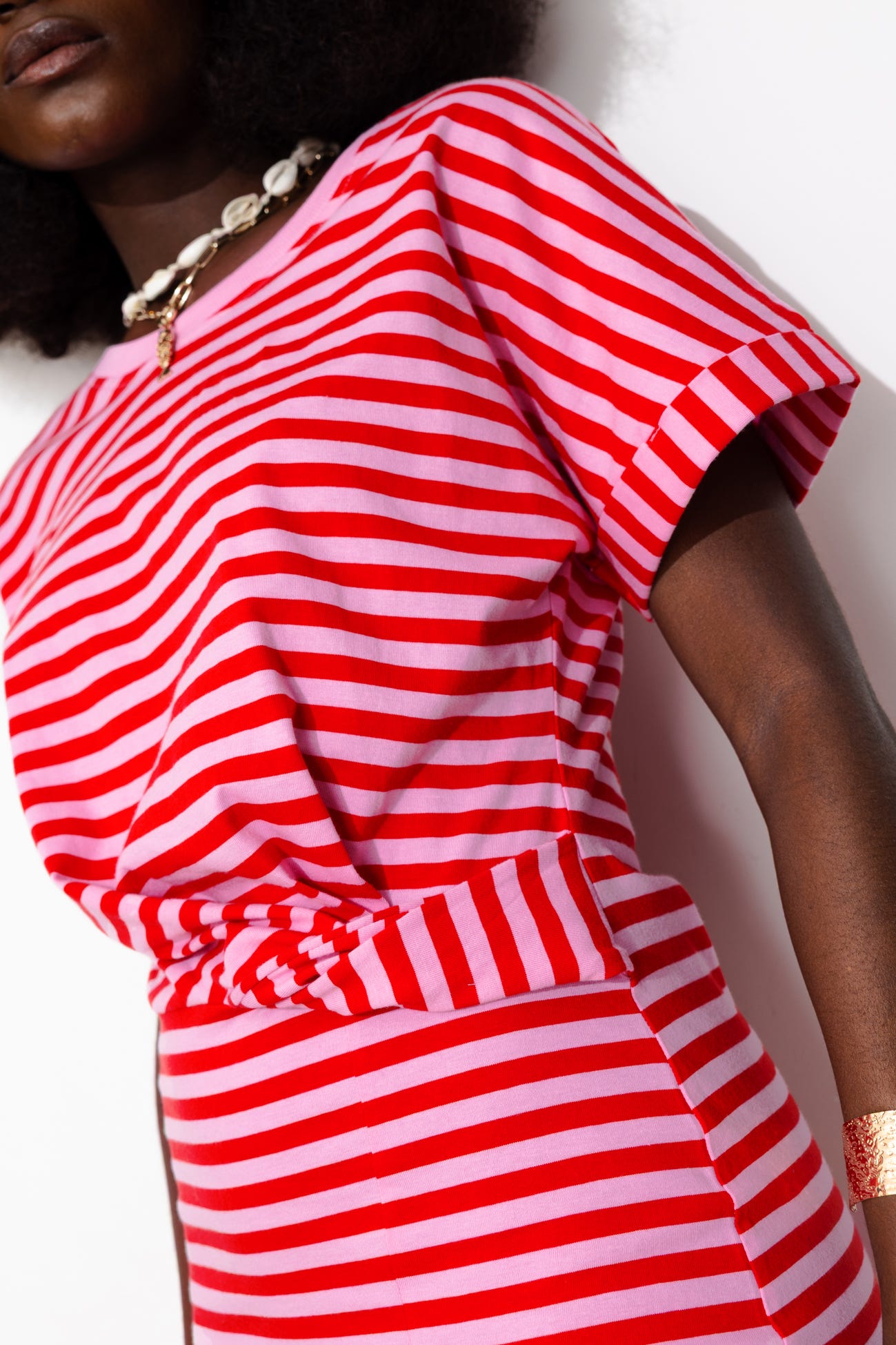 Robe tee-shirt rayée Femme