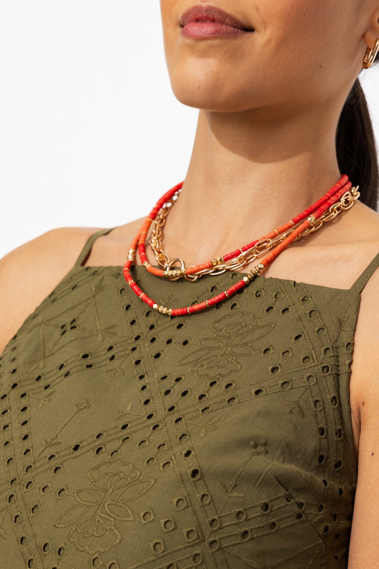 Robe courte broderie anglaise