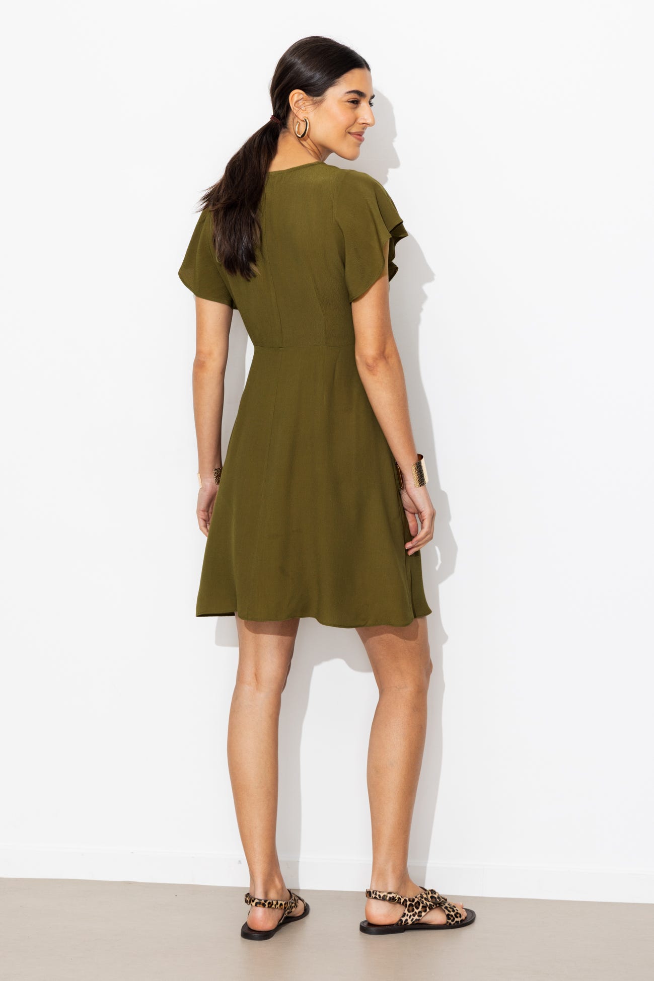 Robe courte et évasée Femme 