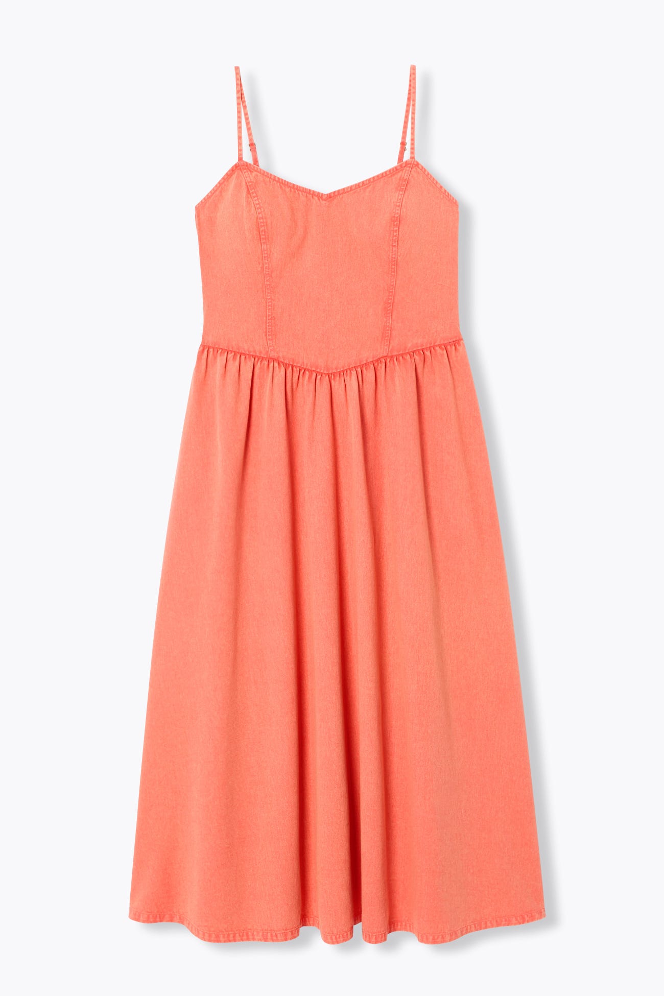 Robe midi à bretelles