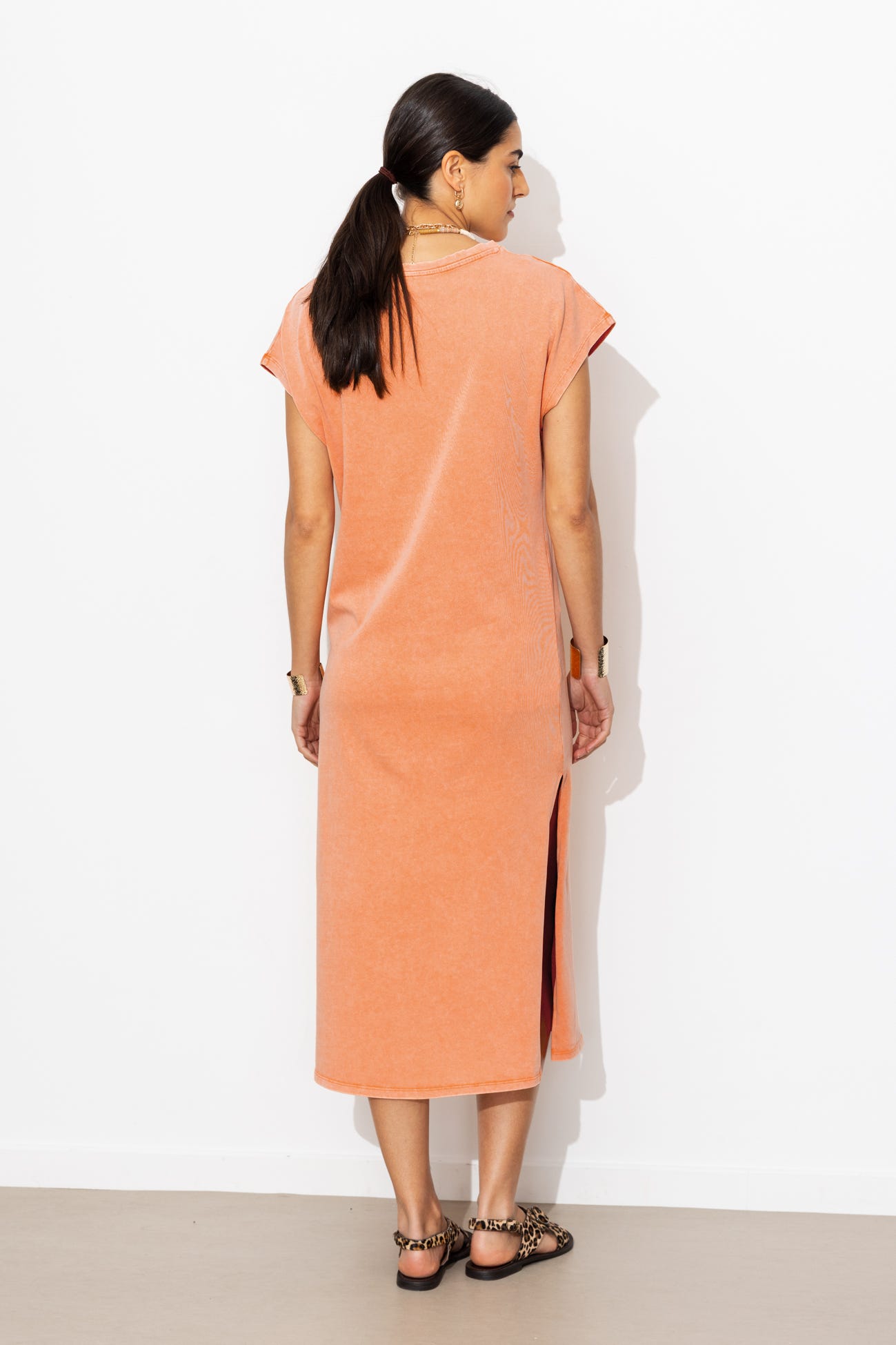 Robe longue en jersey