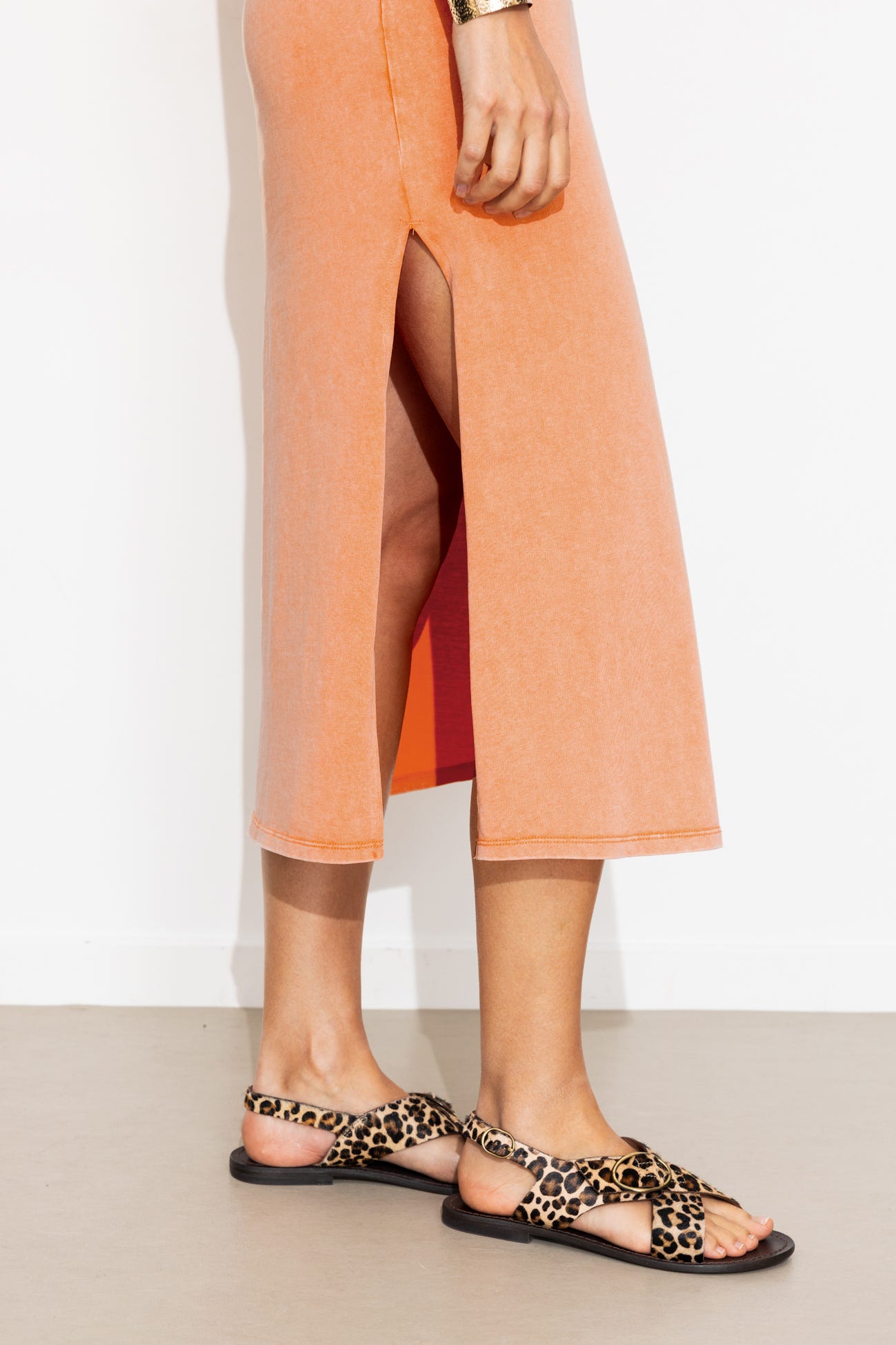 Robe longue en jersey