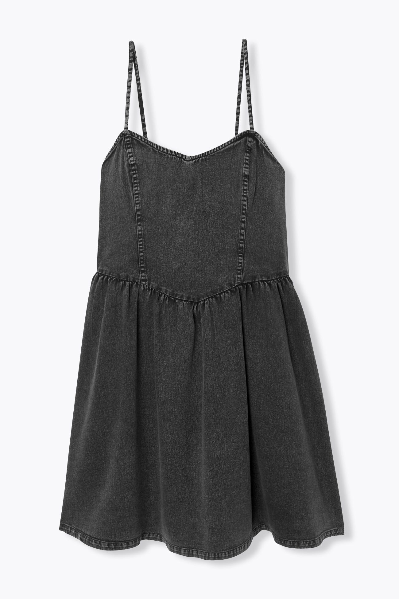 Minikleid mit schmalen Trägern