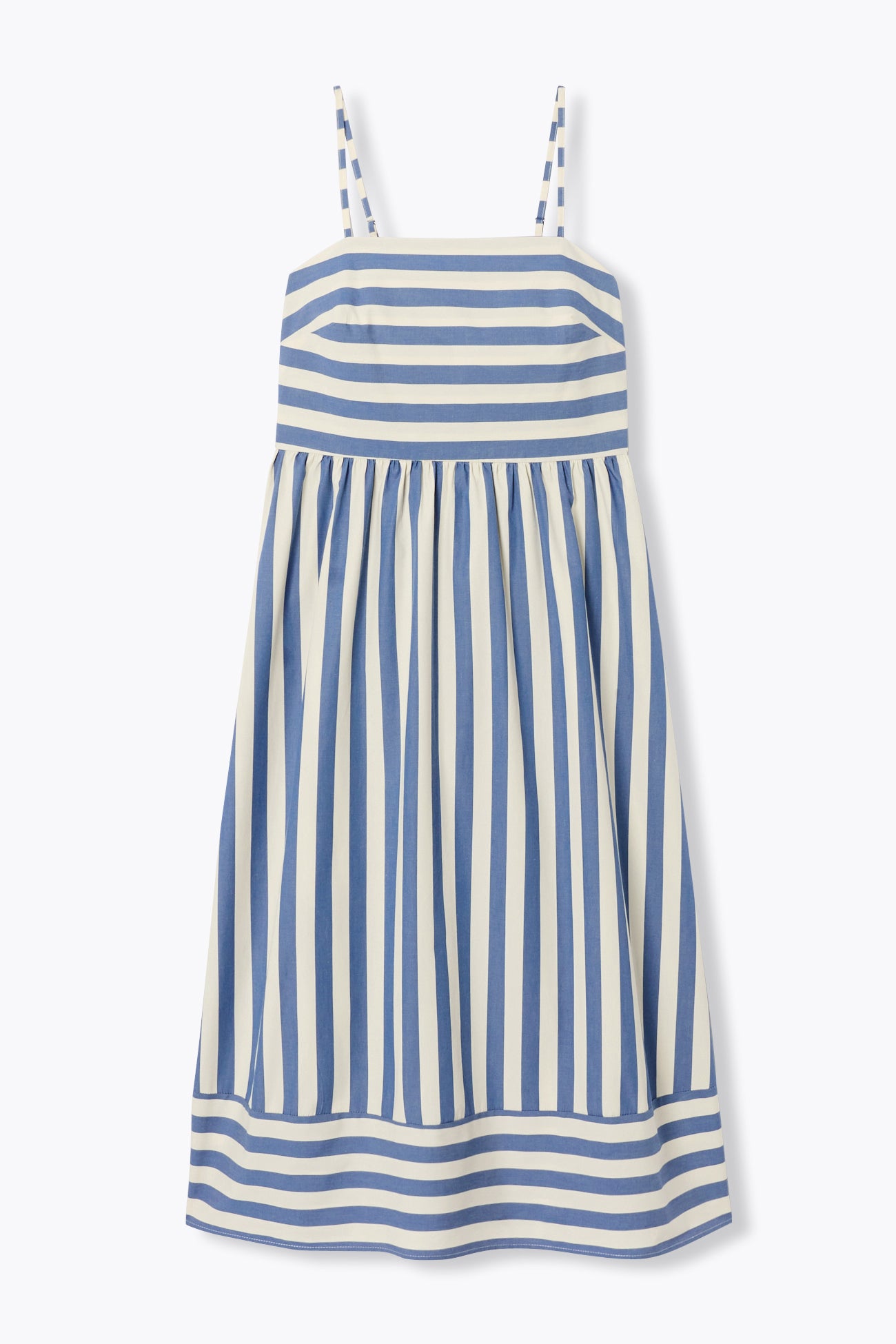 Striped midi dress - Blue stripes Striped midi dress - Blue stripes