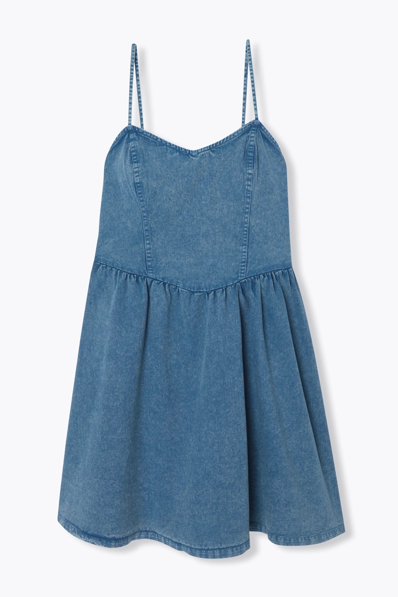 Minikleid mit schmalen Trägern
