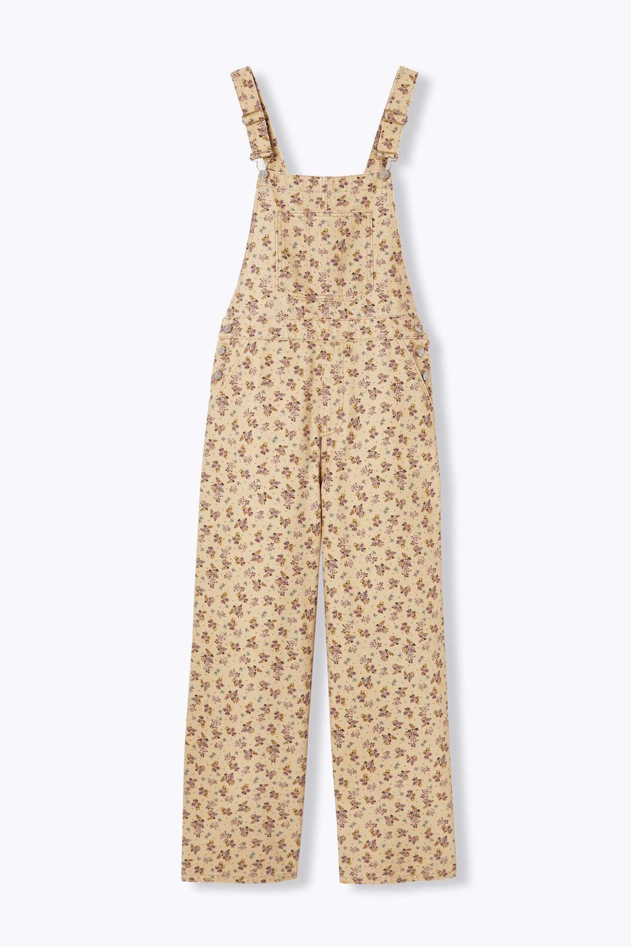 Salopette en toile fleurie