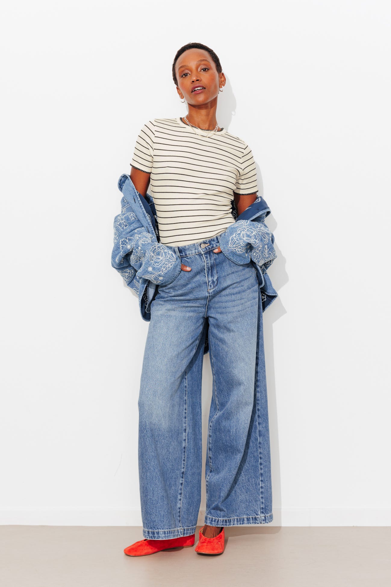 T-shirt in stile navy