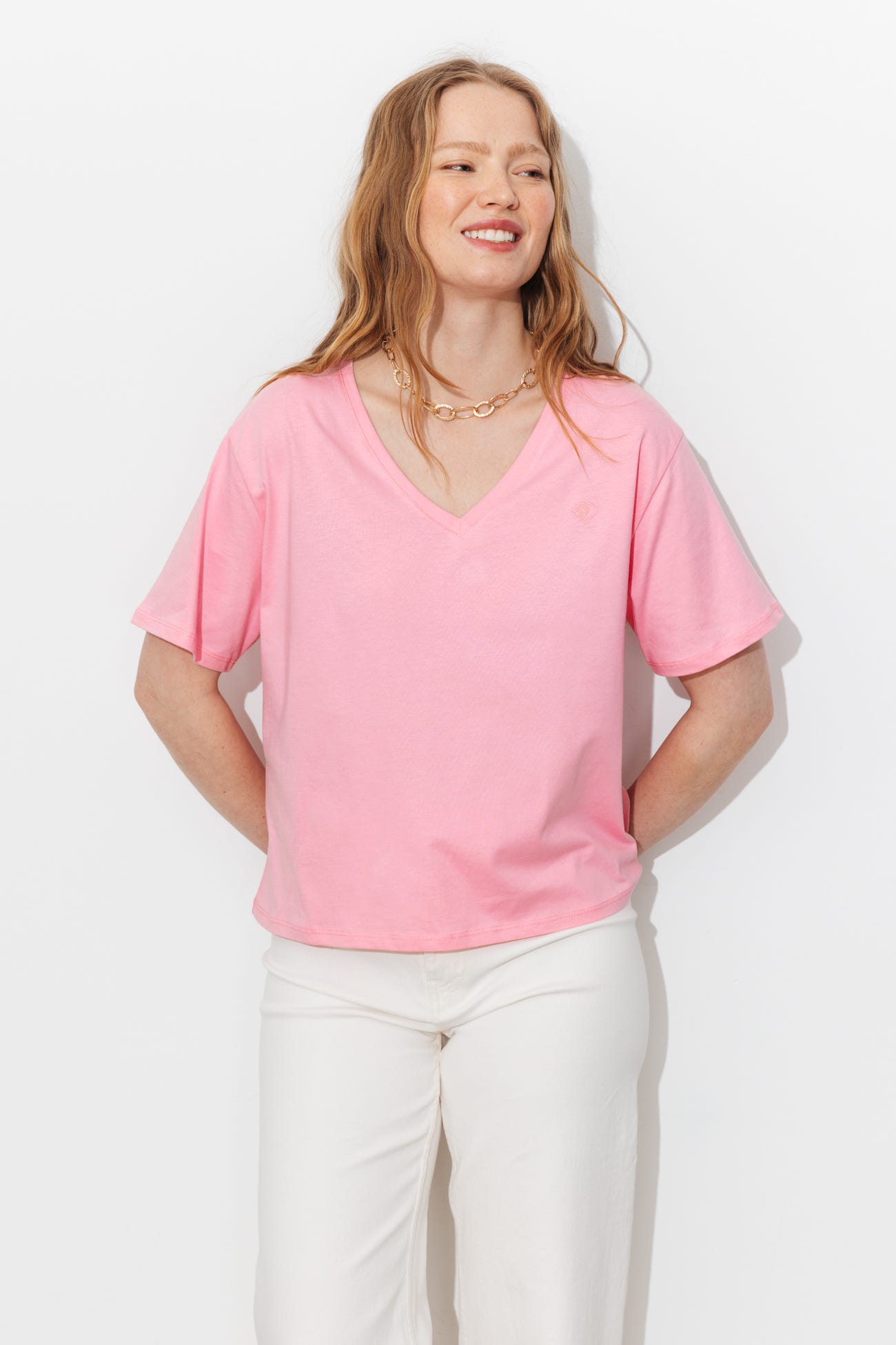 Camiseta básica cuello de pico