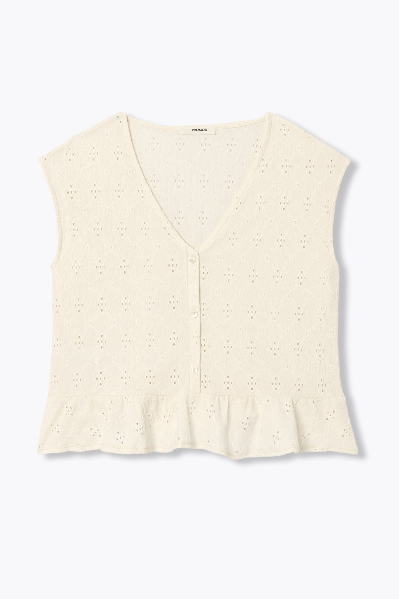 Top ajouré et volanté Femme