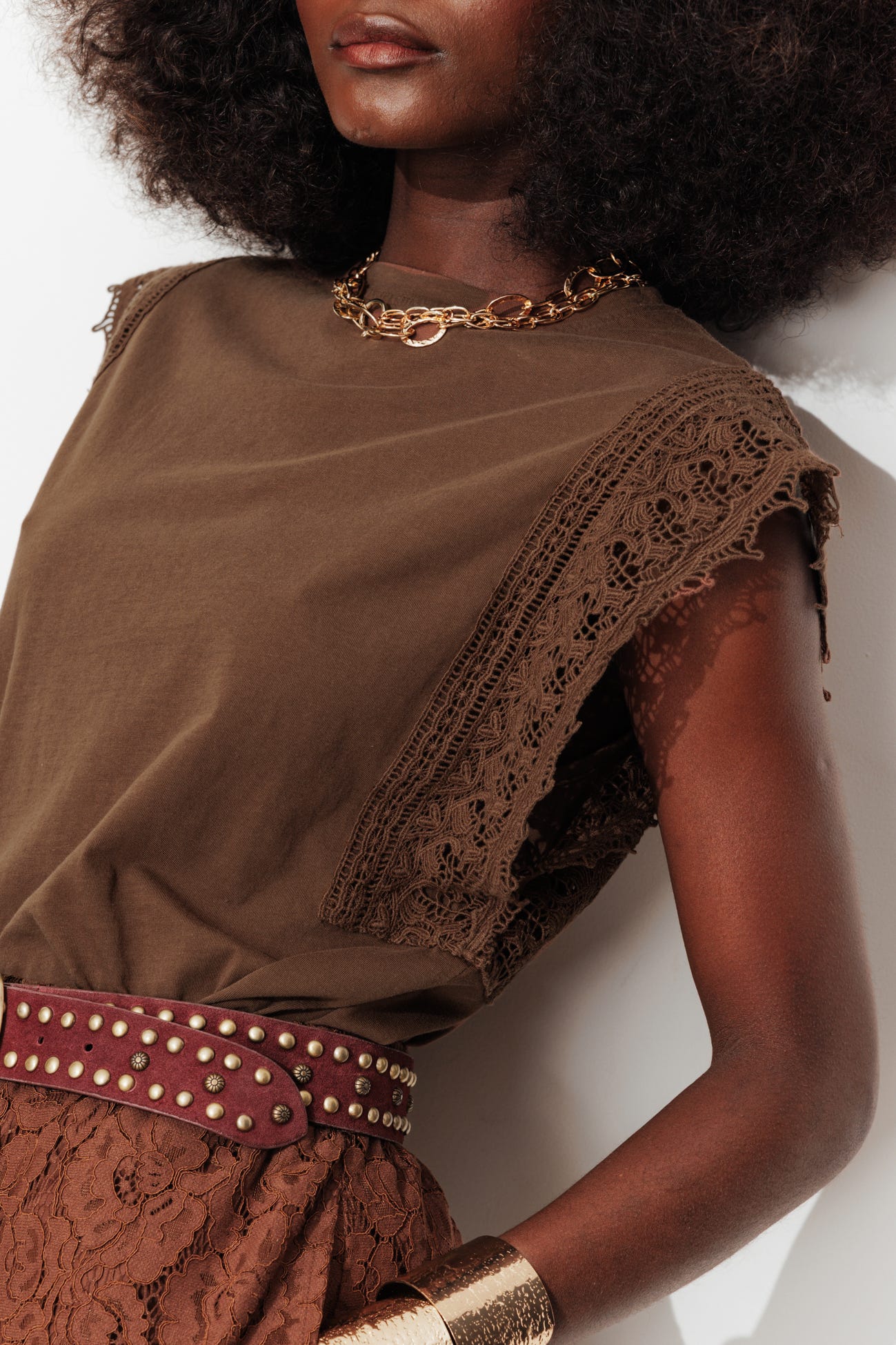 Camiseta detalle crochet