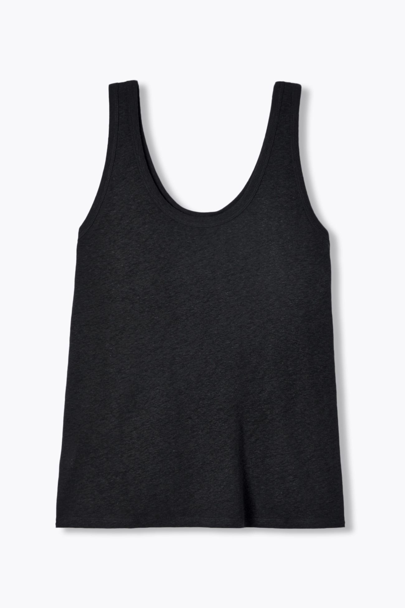 Linen-blend sleeveless top