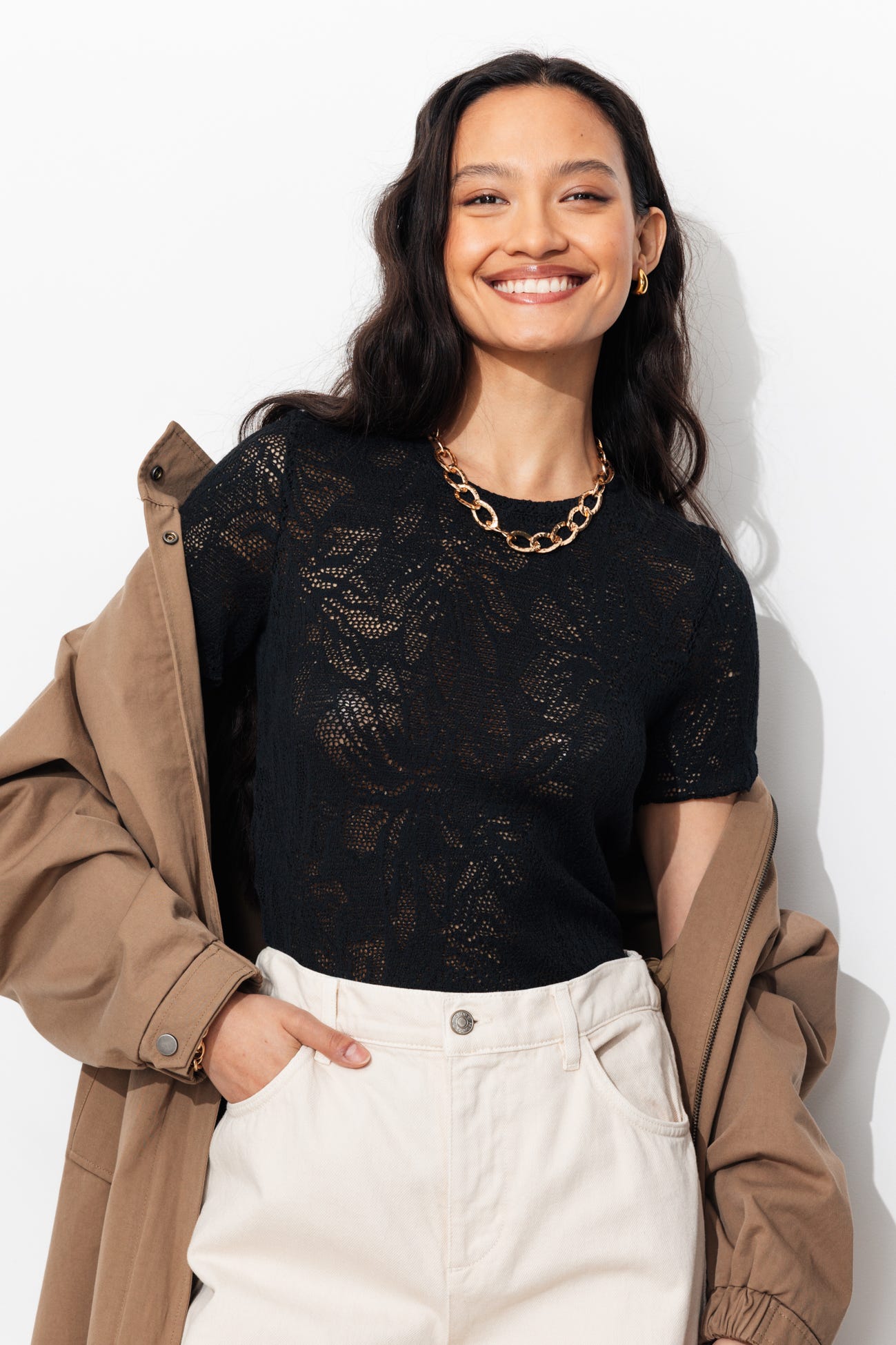 T-shirt en dentelle Femme