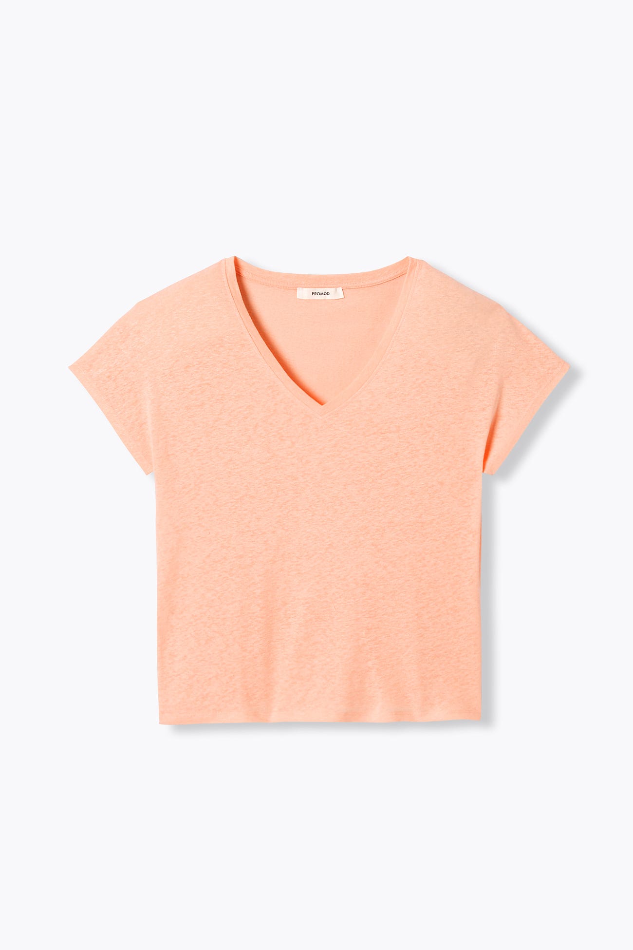 T-shirt uni col V Femme
