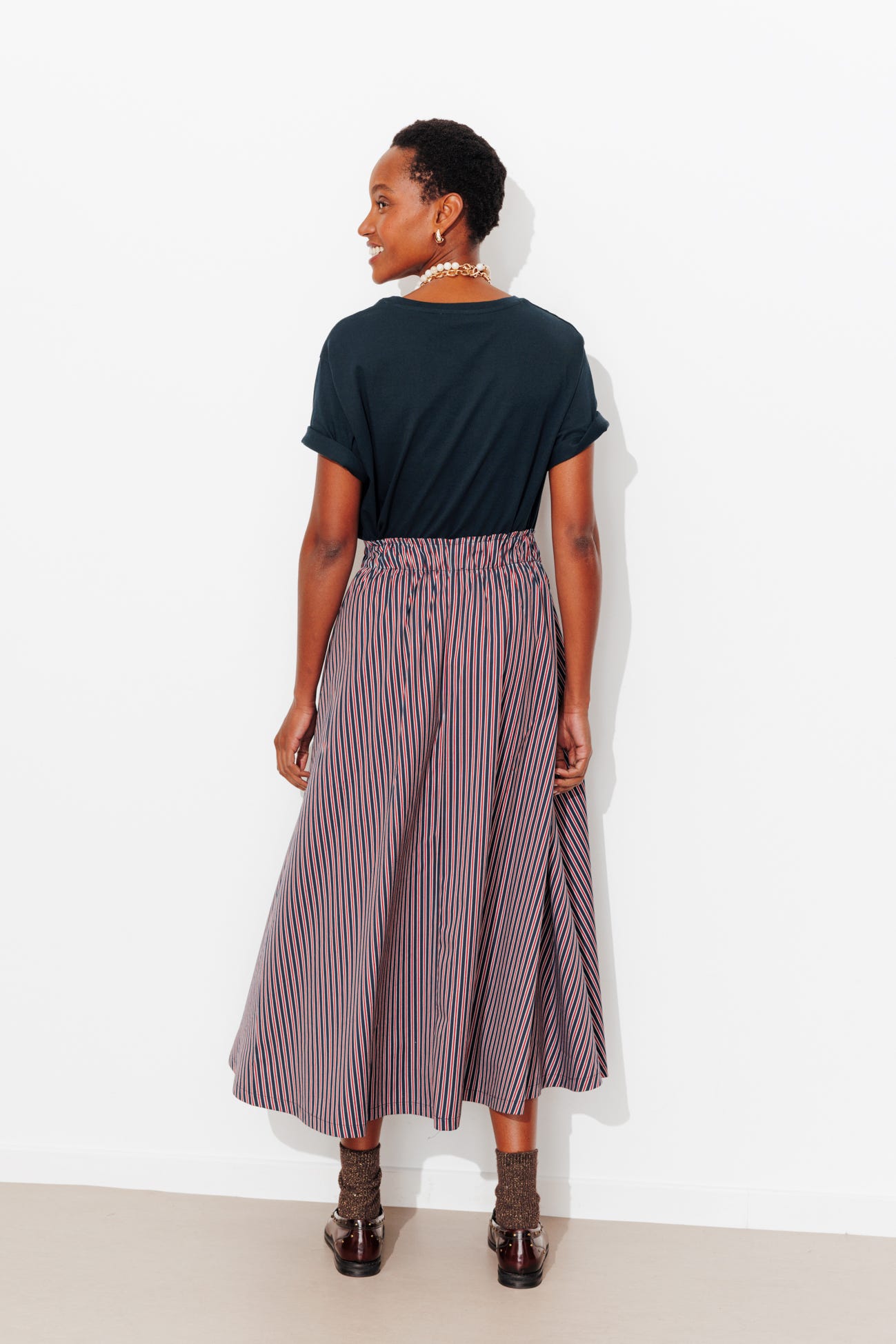 T-shirt basique col V Femme