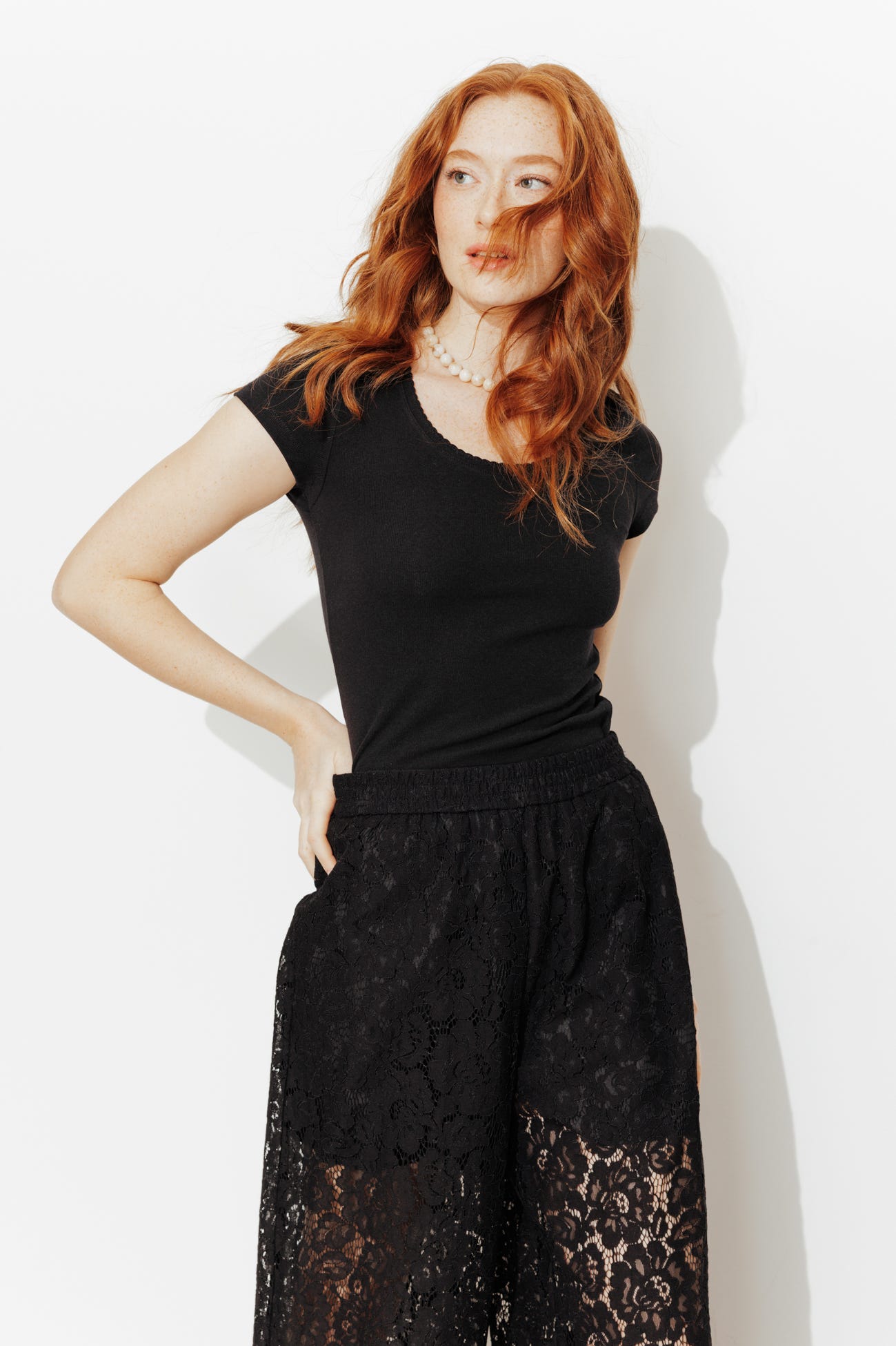 Scoop neckline t-shirt