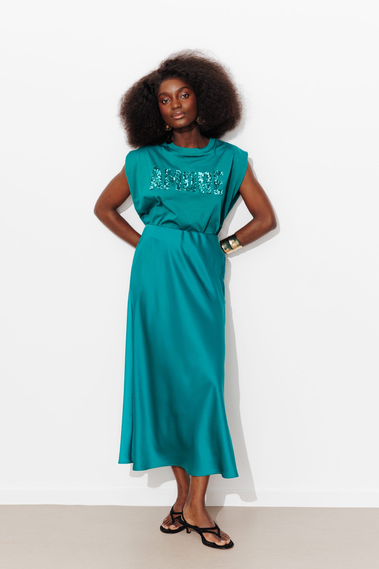 T-shirt à message AMORE