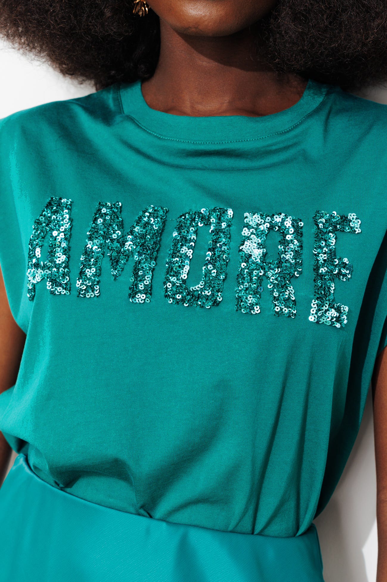 T-shirt à message AMORE