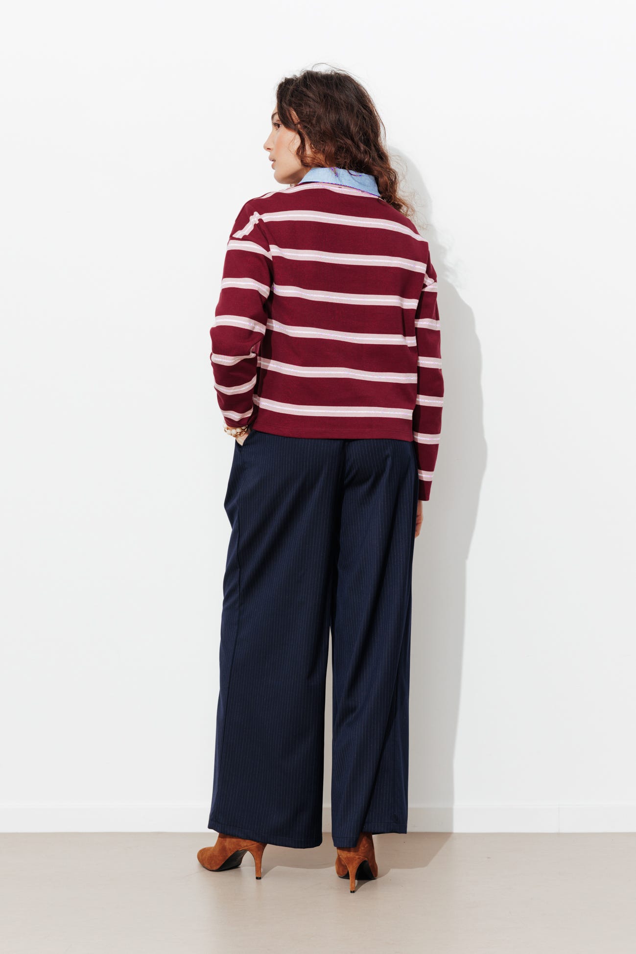 Camiseta polo de rayas